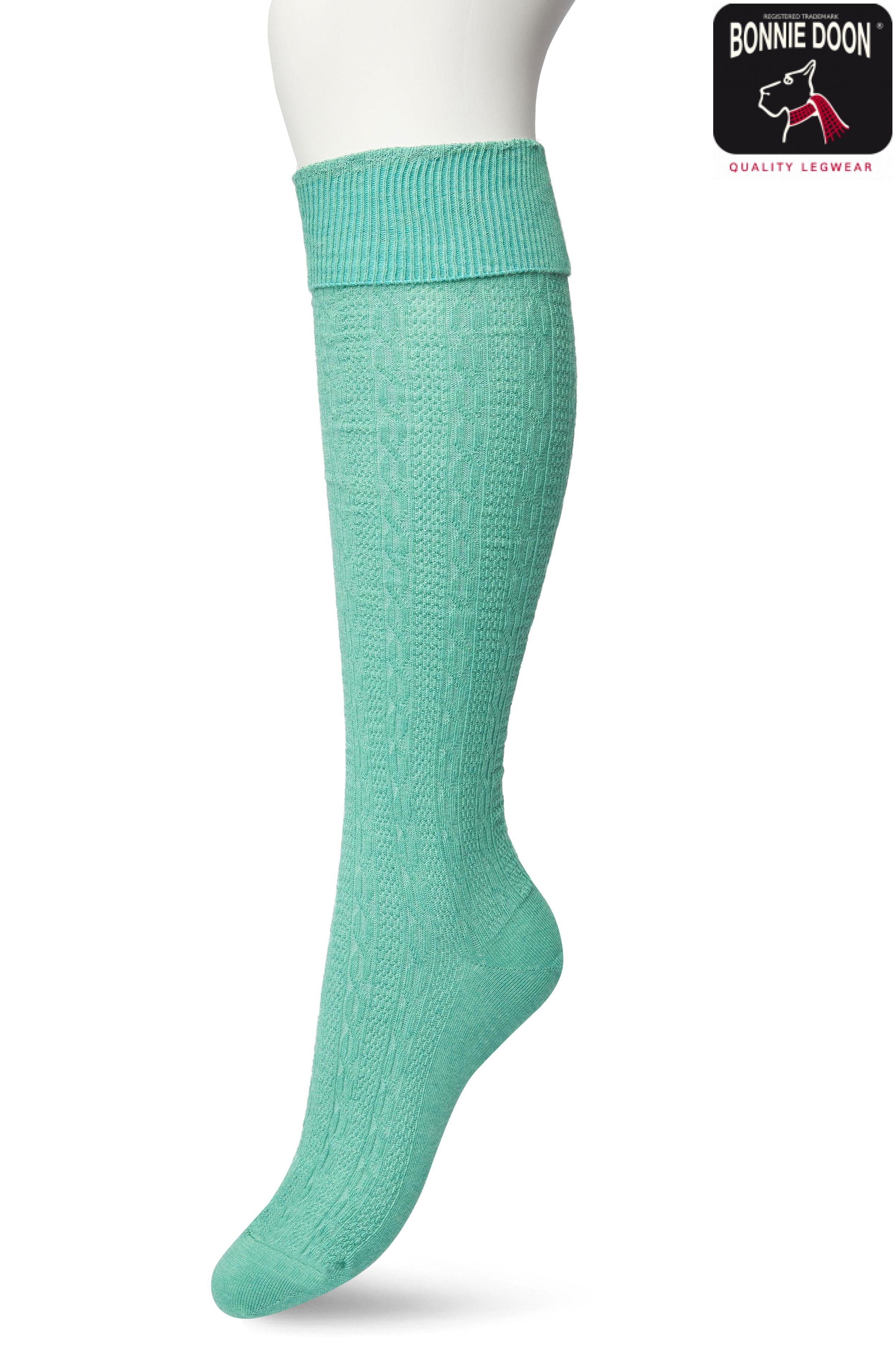 Classic Cable knee high Malachite green