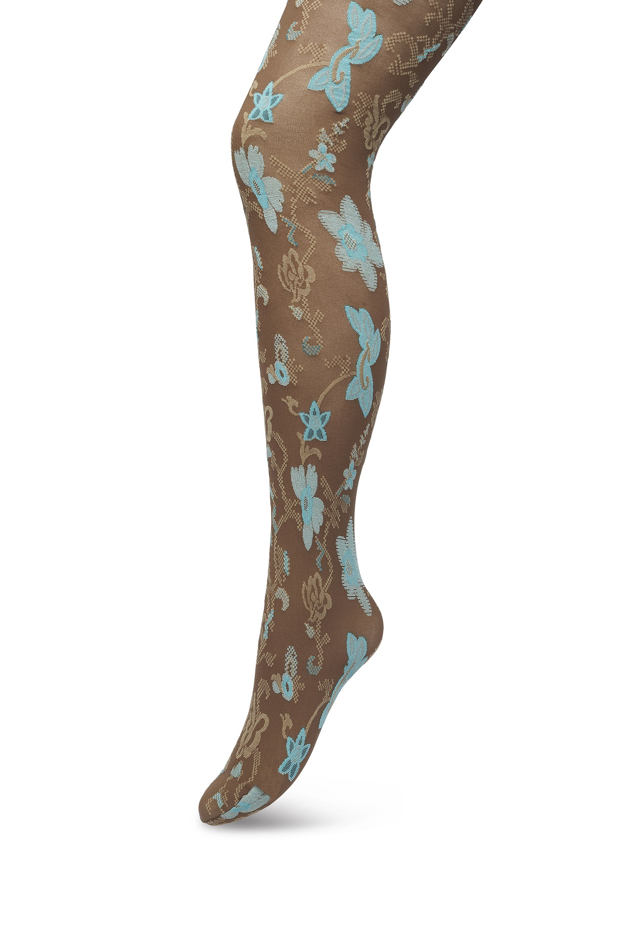 Floral Ornament Tights Bracken