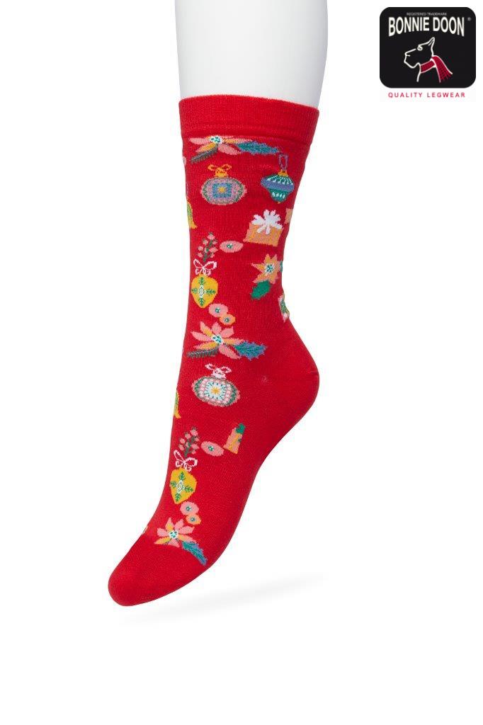 ChristmasTime sock Tomato Red