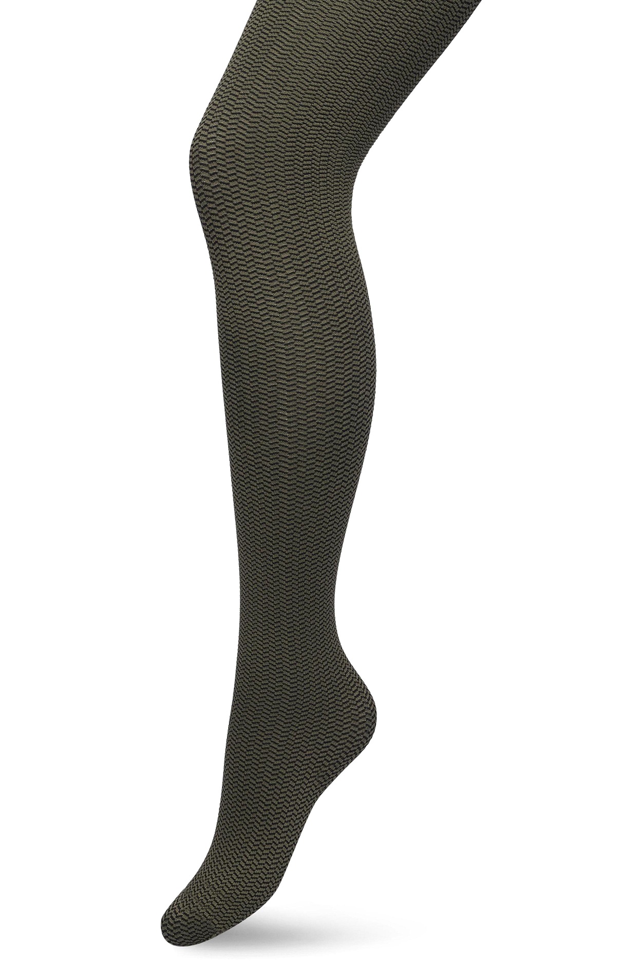 Little Herringbone tights Ivy green
