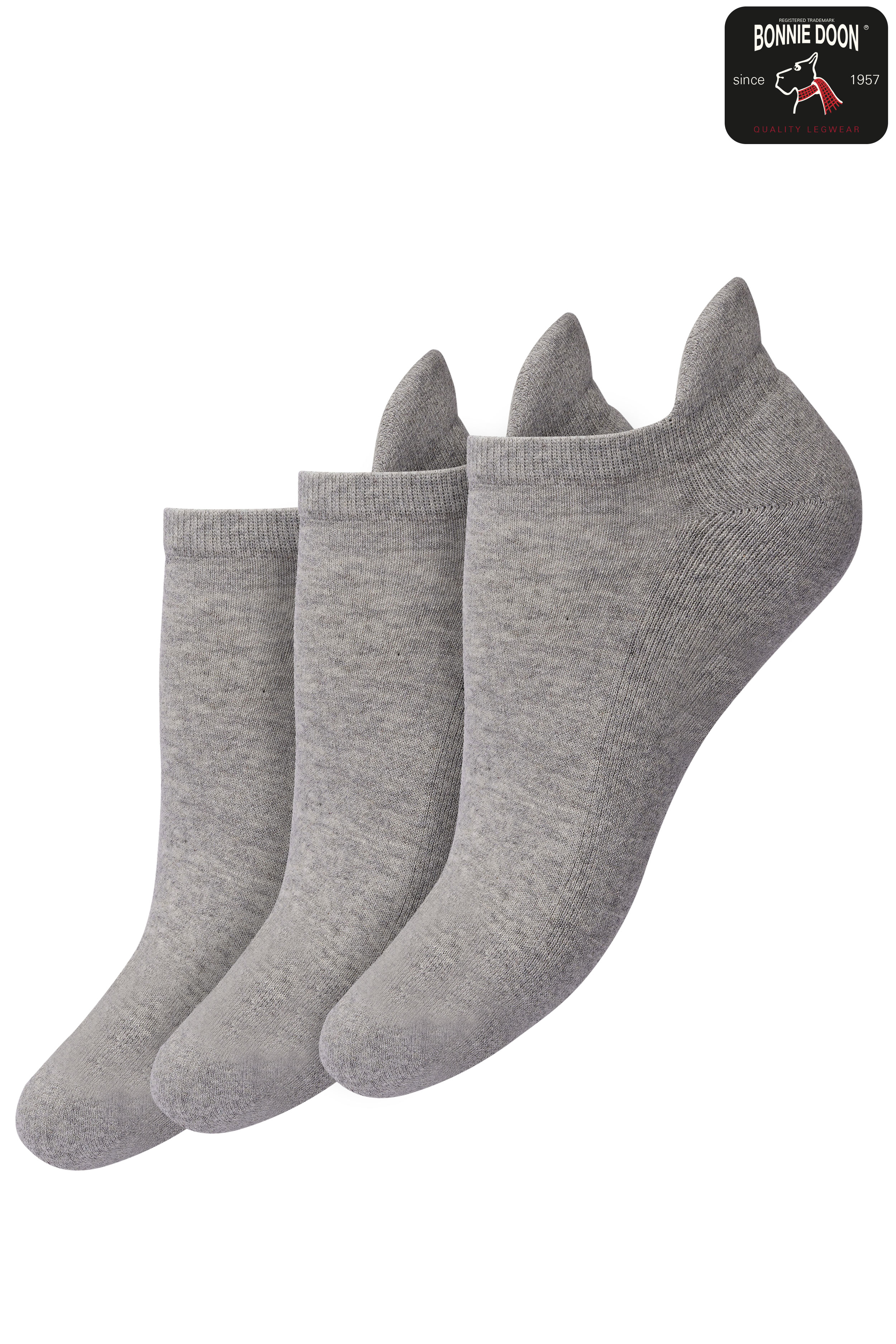 Cushion Short socks (3 paar) Light grey heather