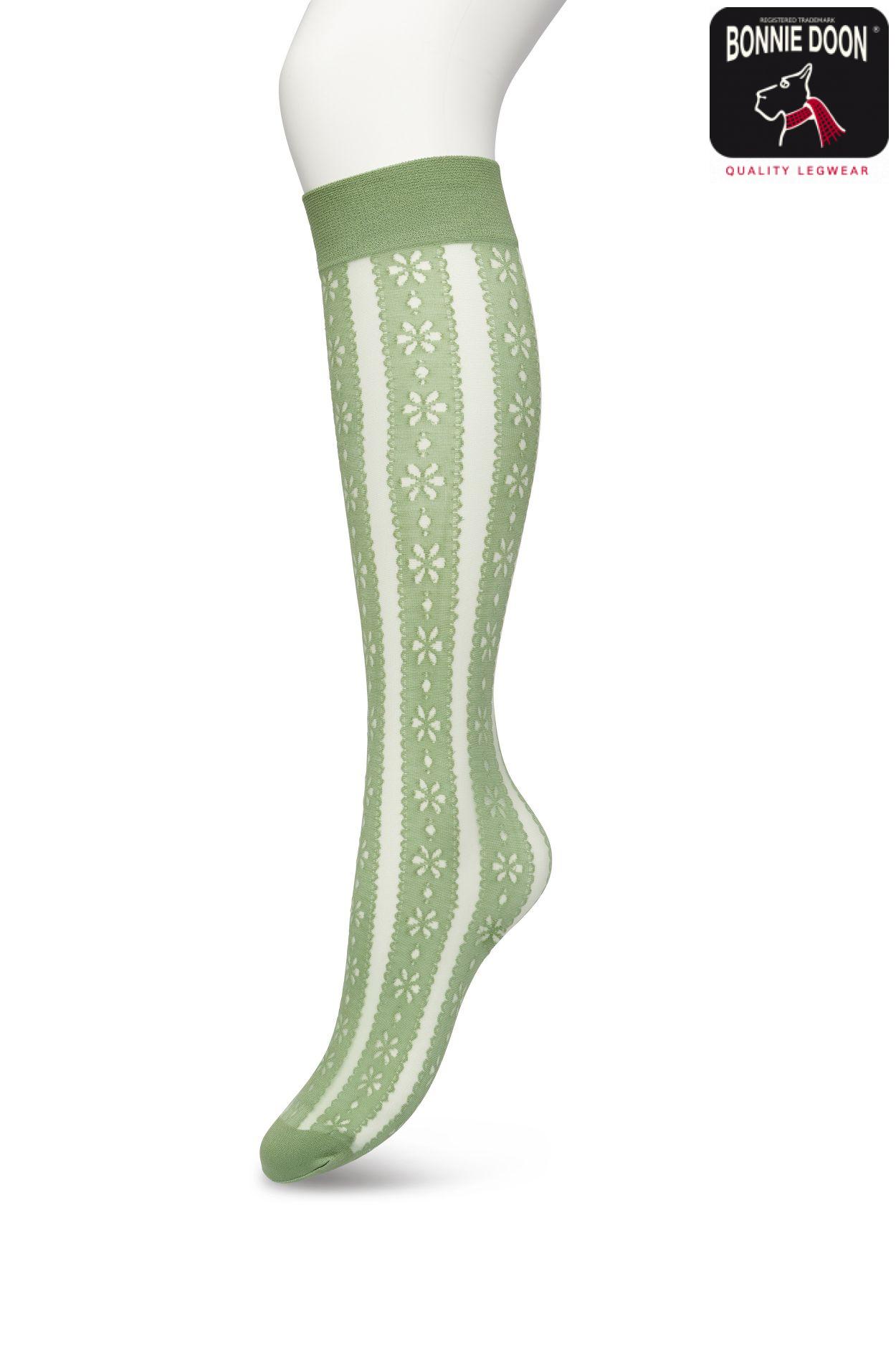 Flower Stripe Knee-High Loden frost