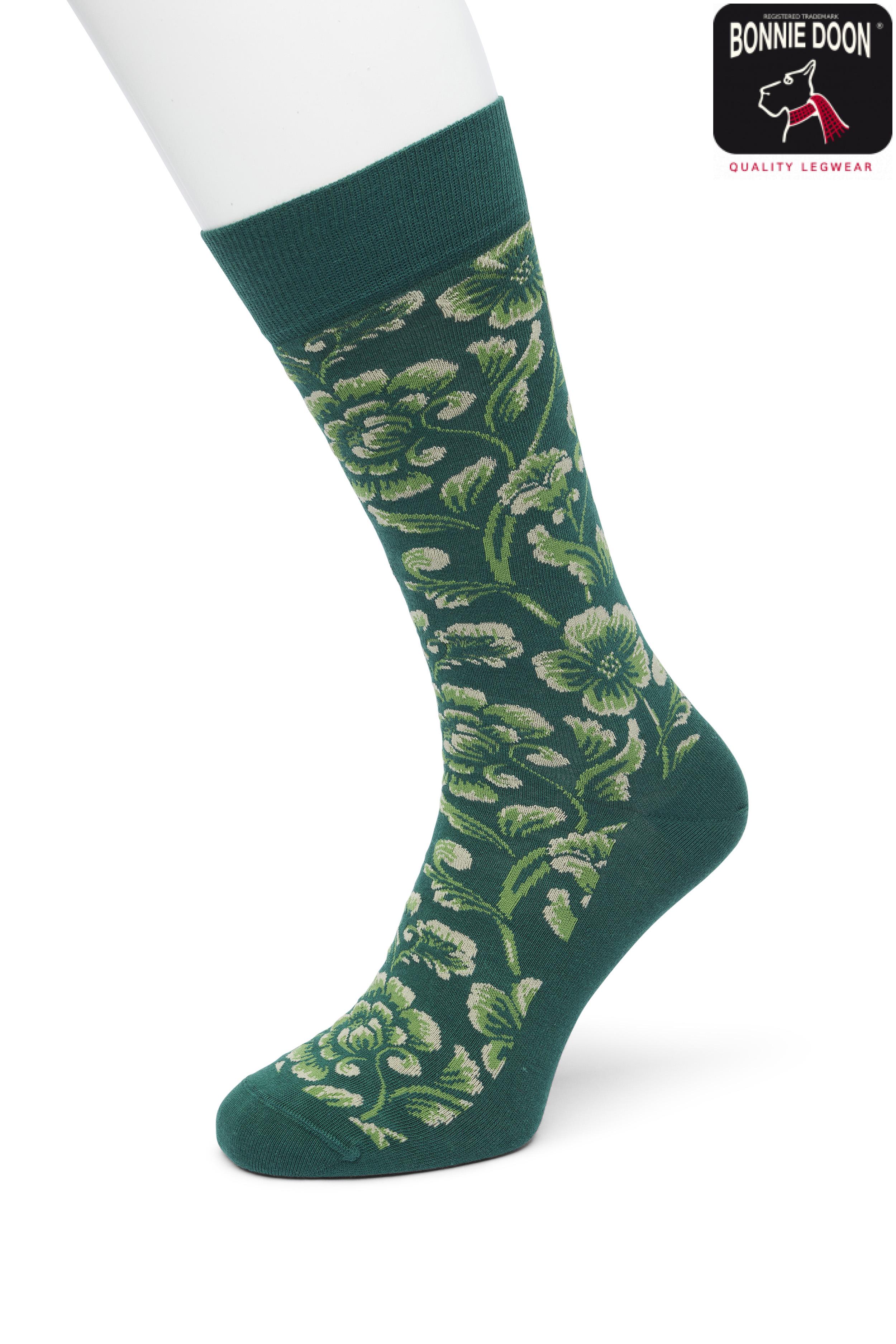 Barock Flower sock Trekking green