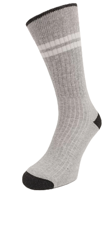 Cotton Sport Sock Unisex type 3 Light Grey Mele