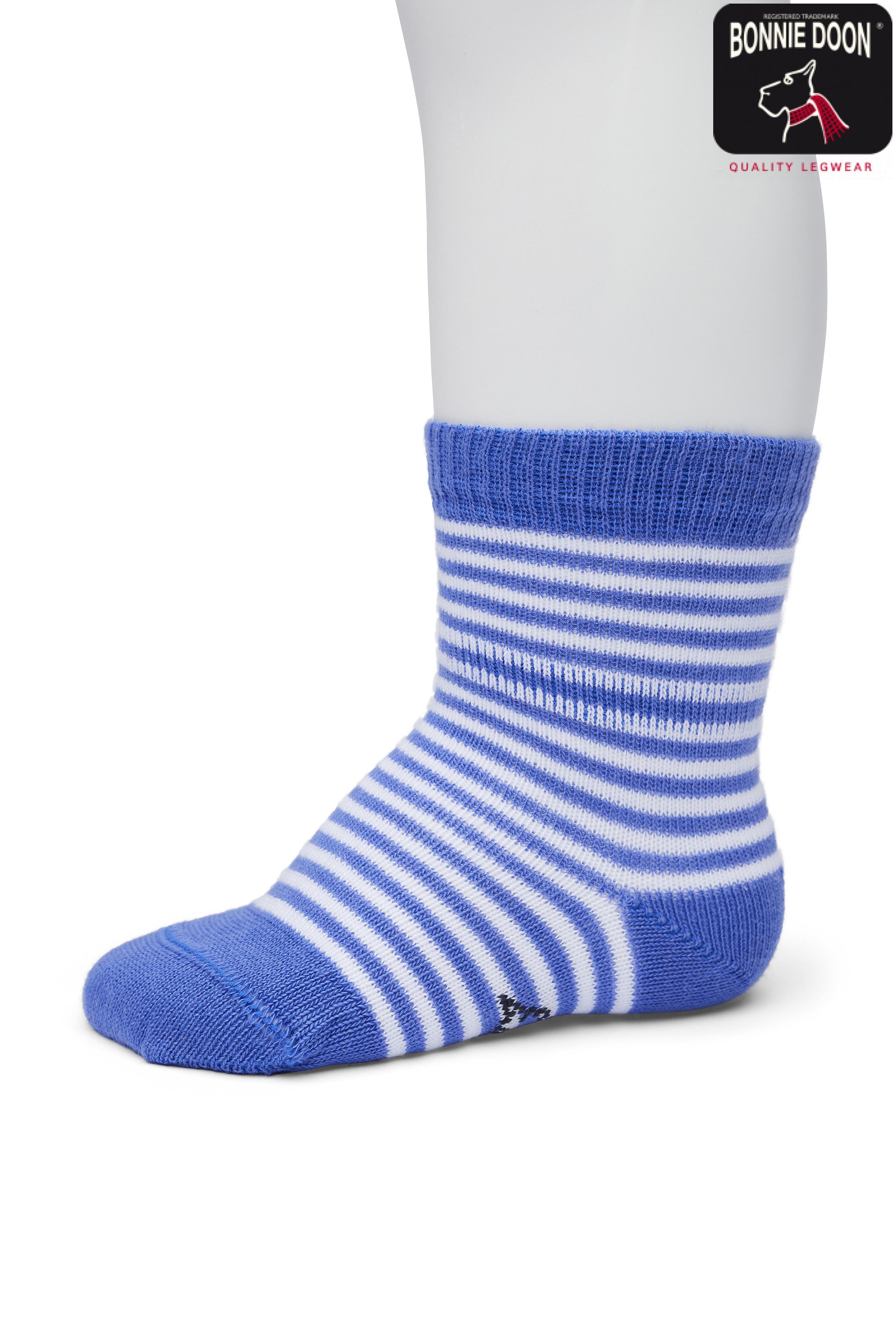 Basic Stripe sock Organic Victoria blue