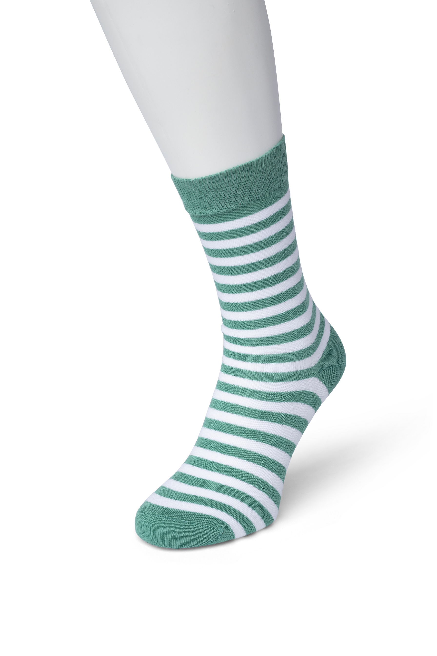 Basic Stripe Sock Misty green