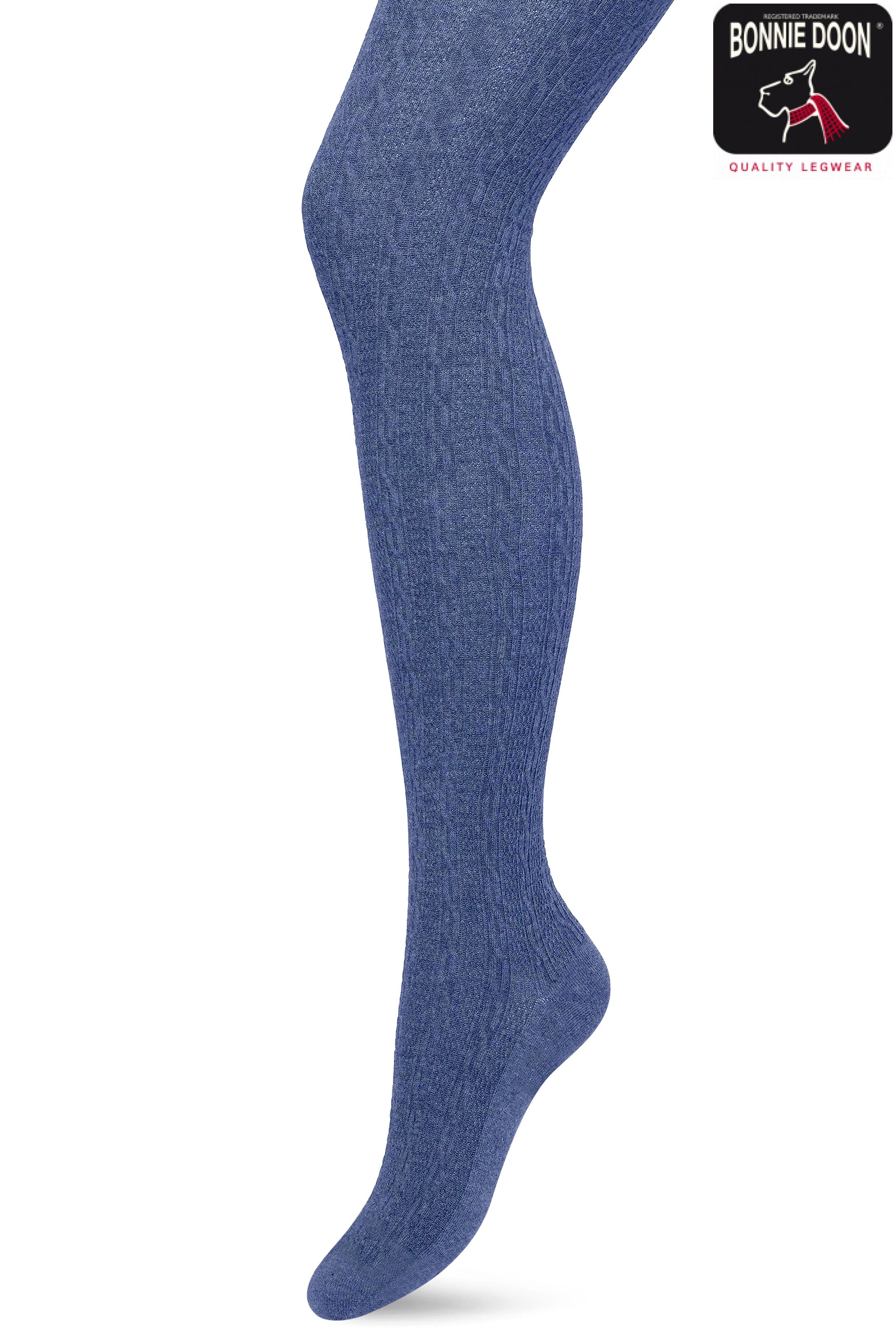 Classic Cable tights Denim heather