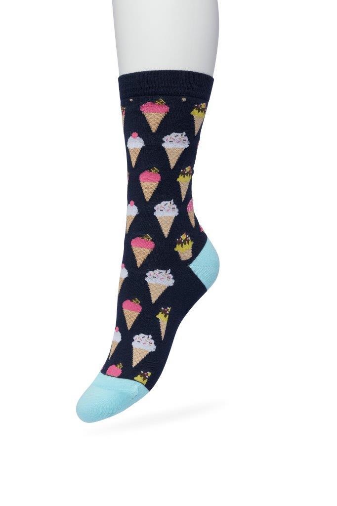 Ice Cream Sock Black iris