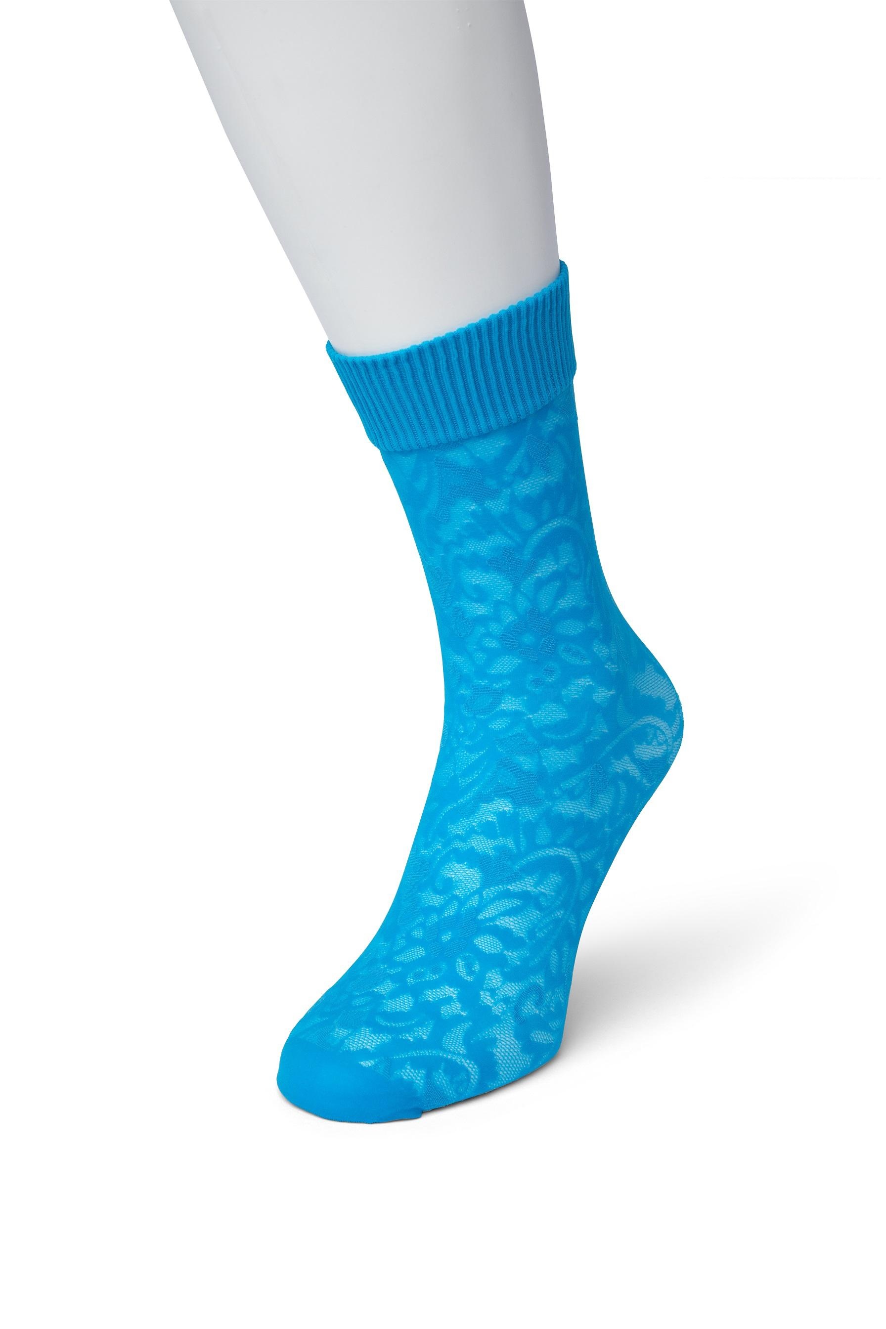 Flower sock Azure blue