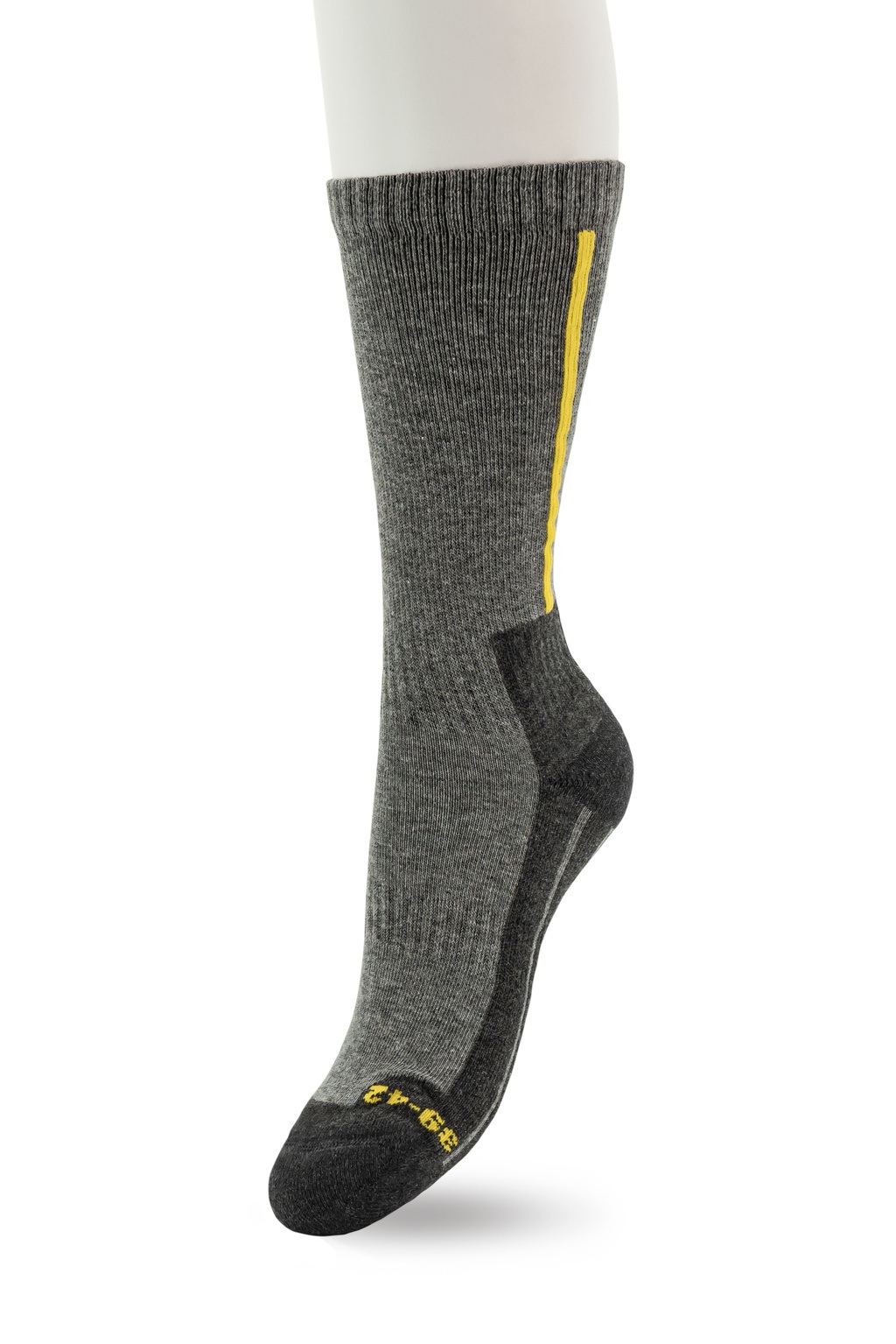 Working Sock Cotton Grey mele yellow