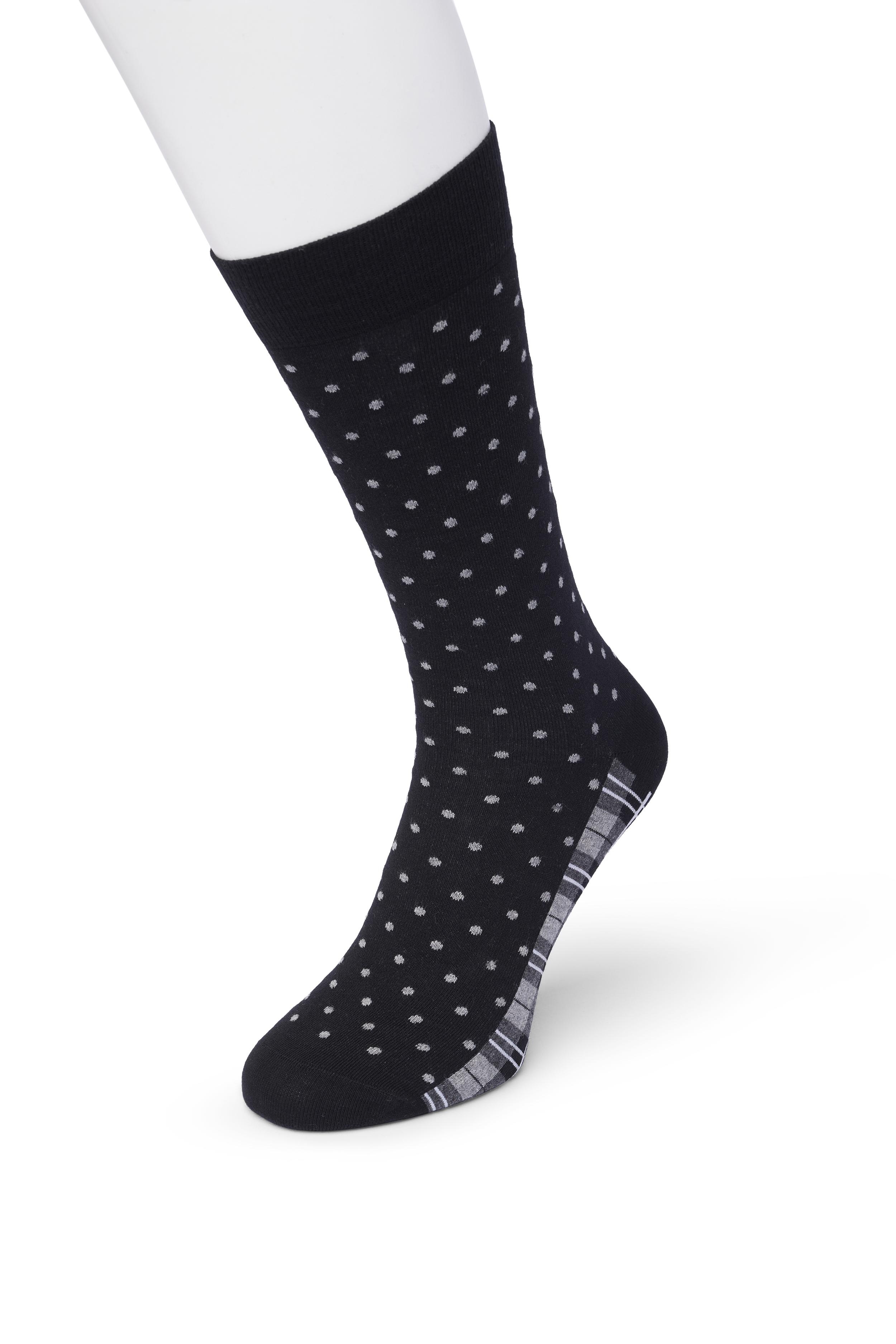 Dots & Checks sock Black