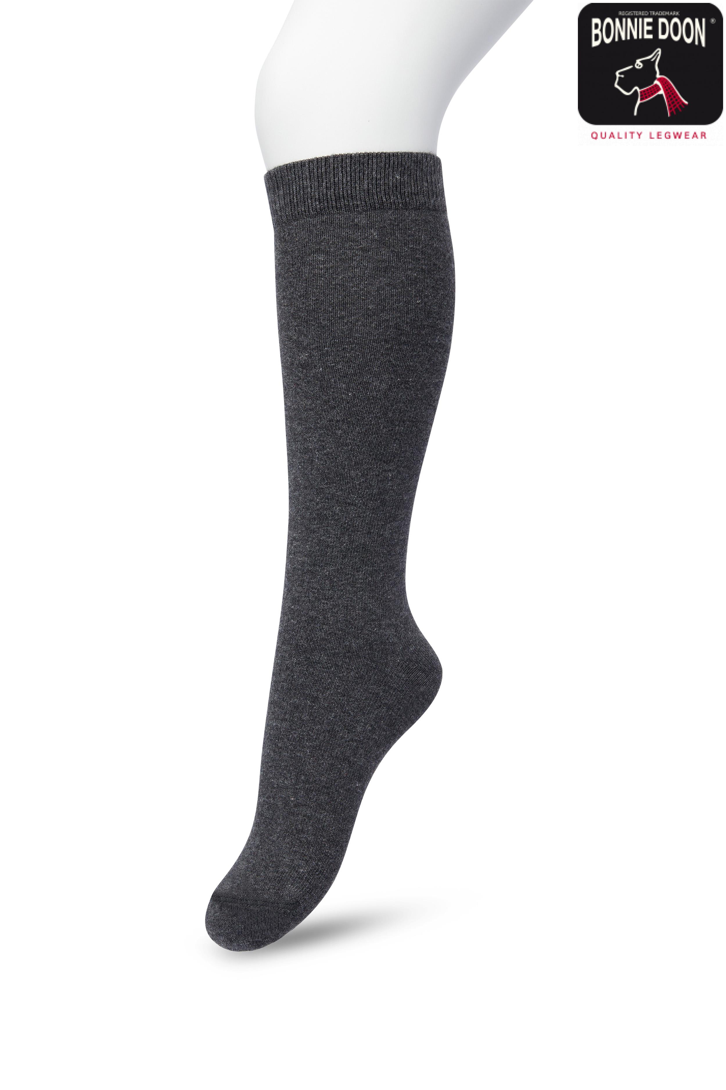 Cotton Knee-High Dark grey heather