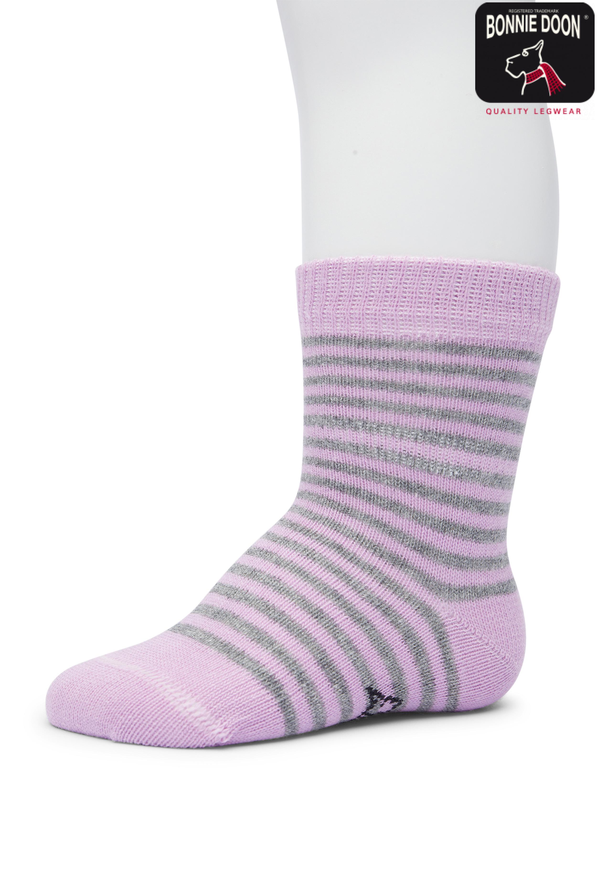 Basic Stripe sock Organic Lavender mist