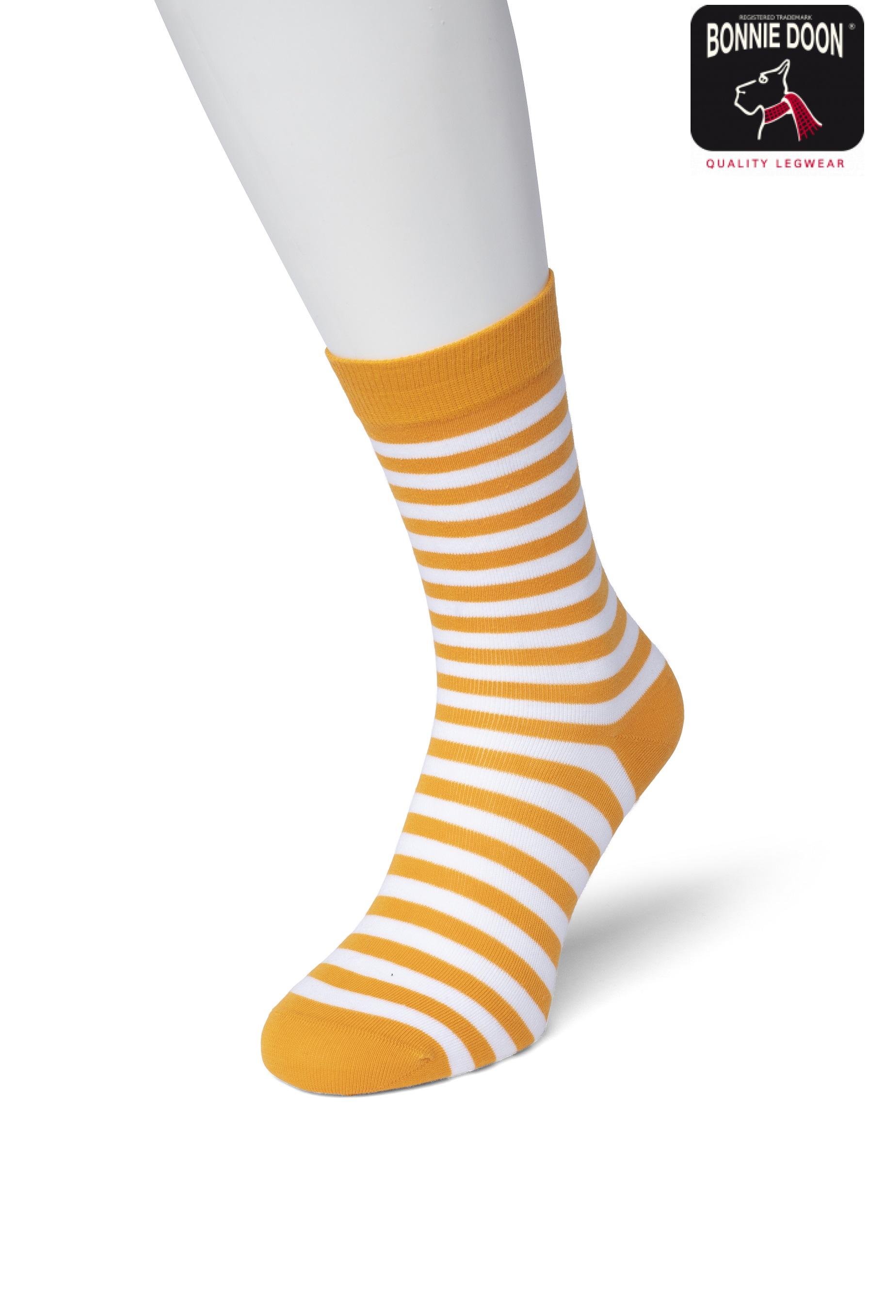 Basic Stripe sock Soft orange