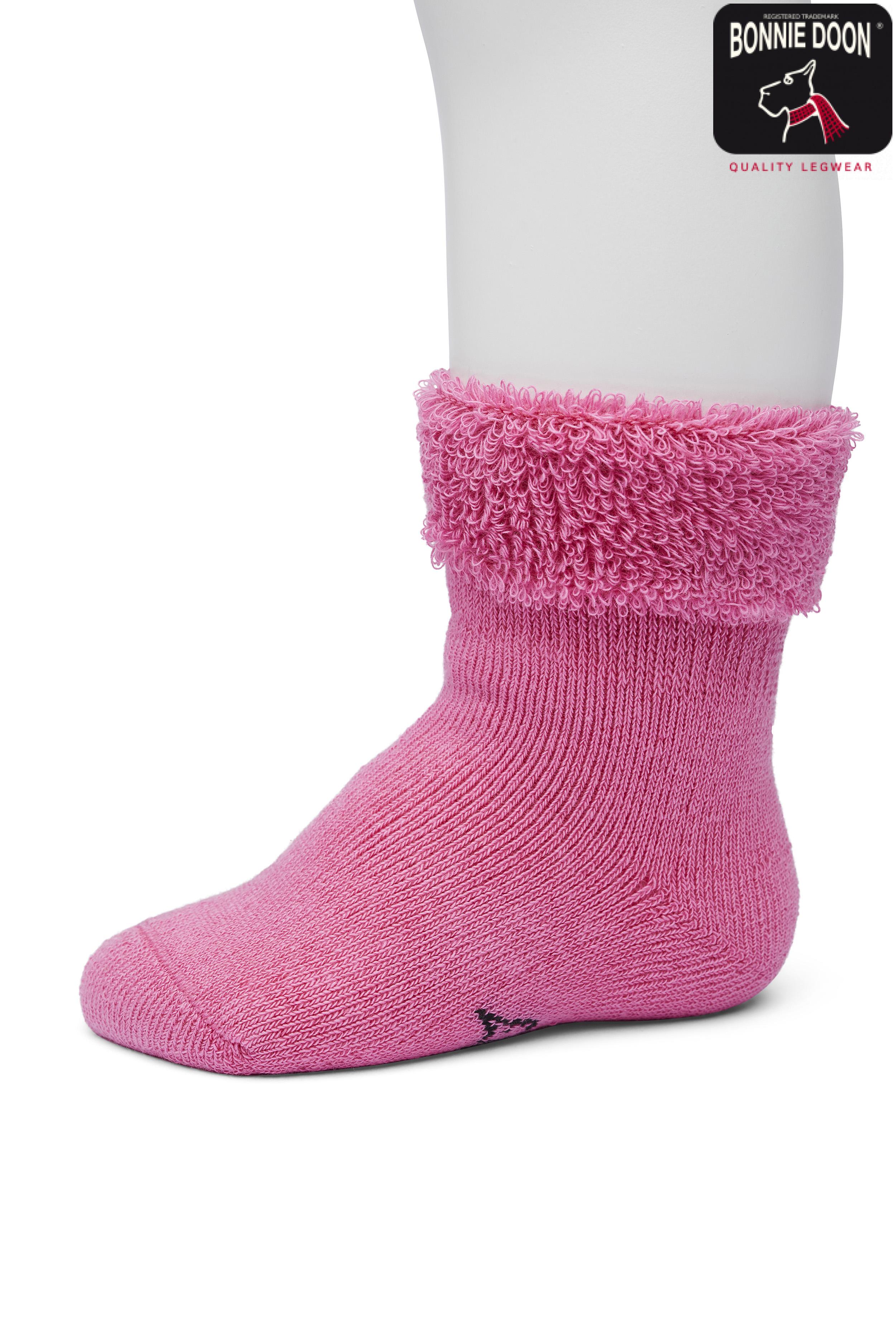Cuffed Terry Bootie Organic Pink