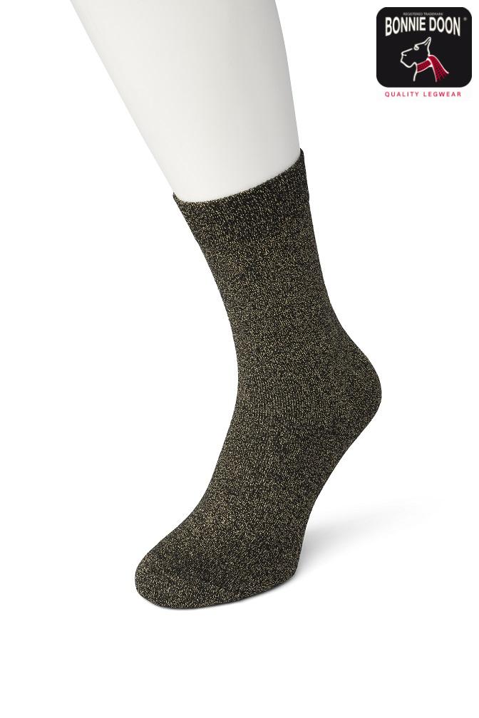 Cotton Sparkle sock Black gold