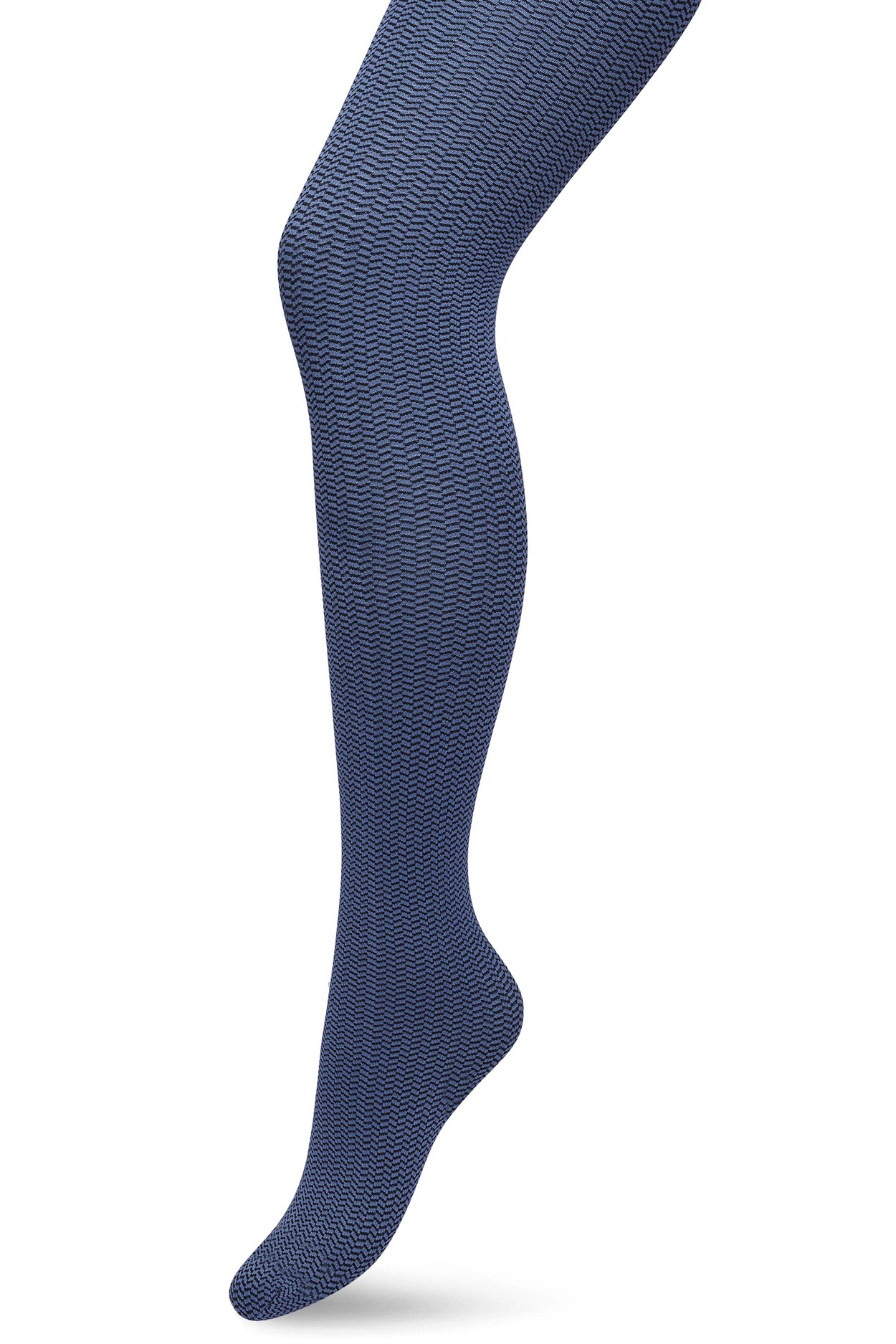 Little Herringbone tights Blue ashes
