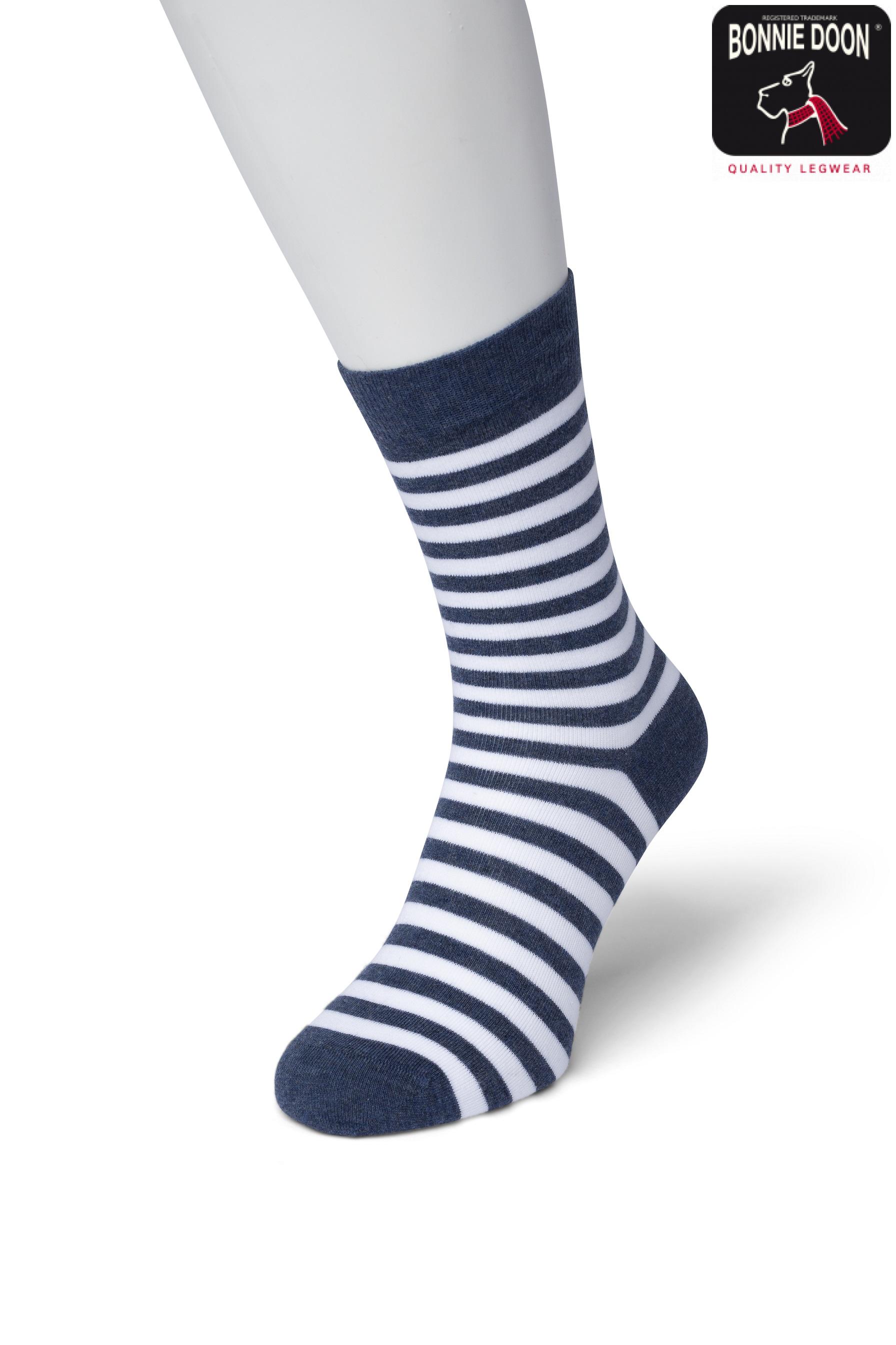 Basic Stripe sock Jeans heather
