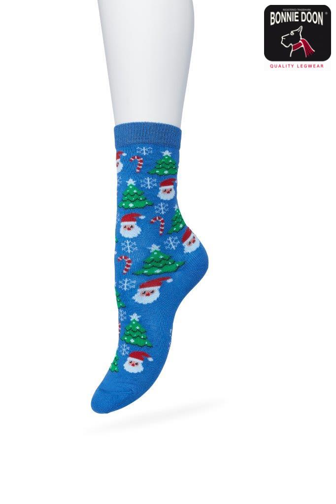 Santa socks Strong blue