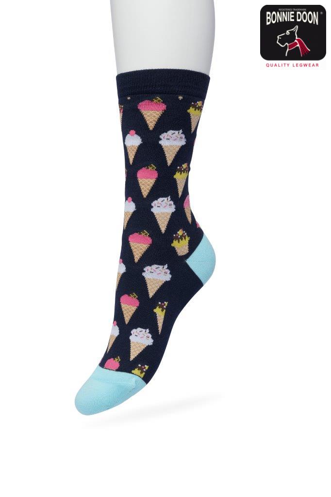 Ice Cream Sock Black iris