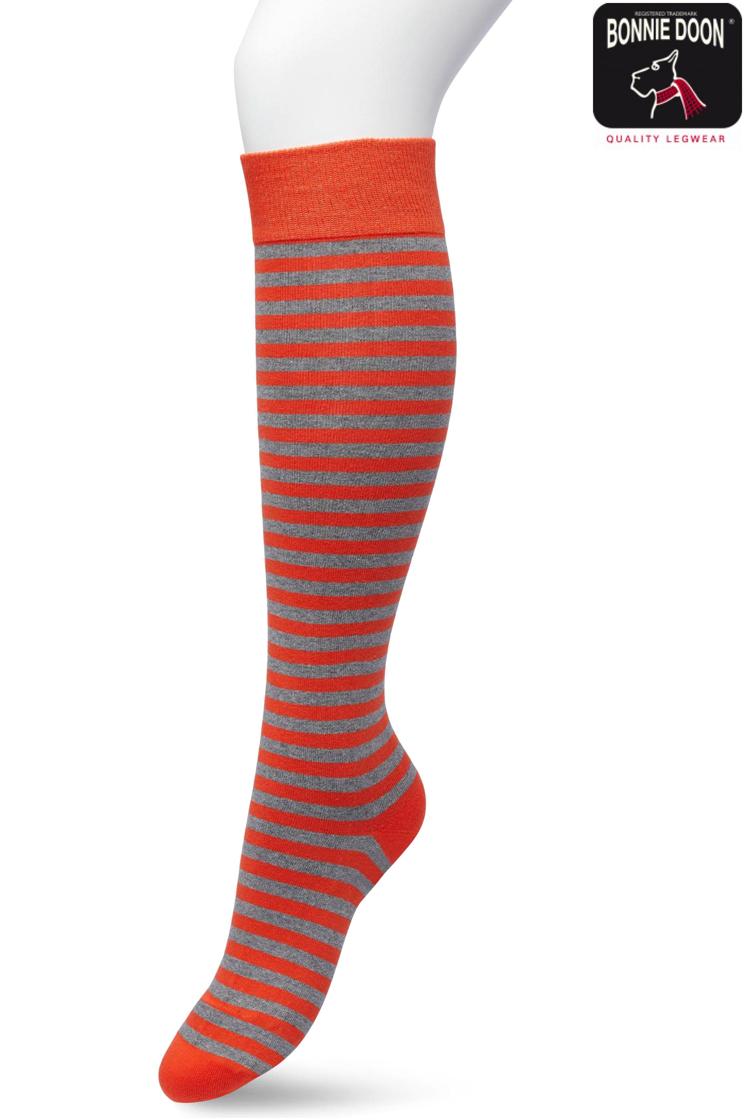 Basic stripe Knee High Poinciana