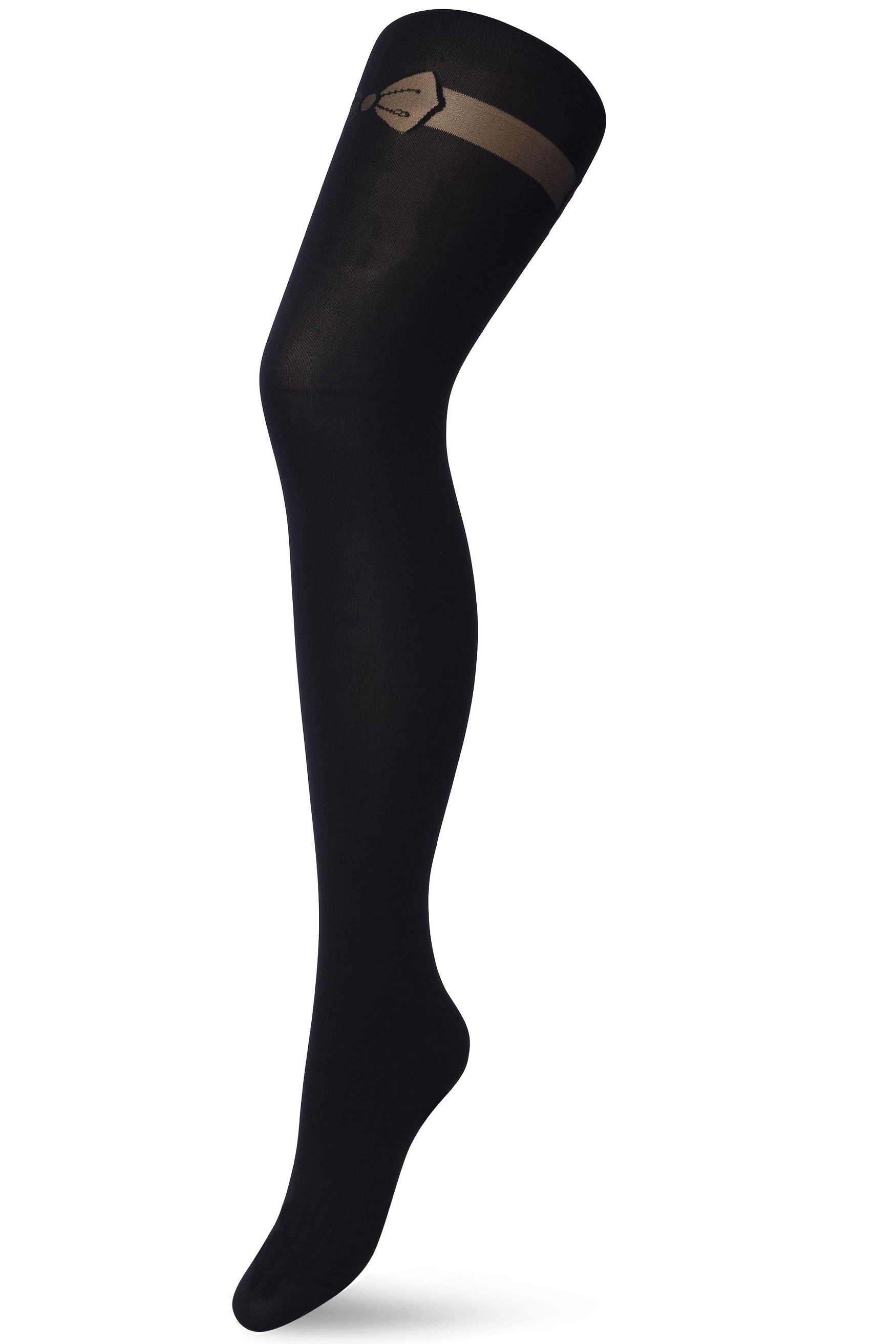 Little Bows on Top tights Black