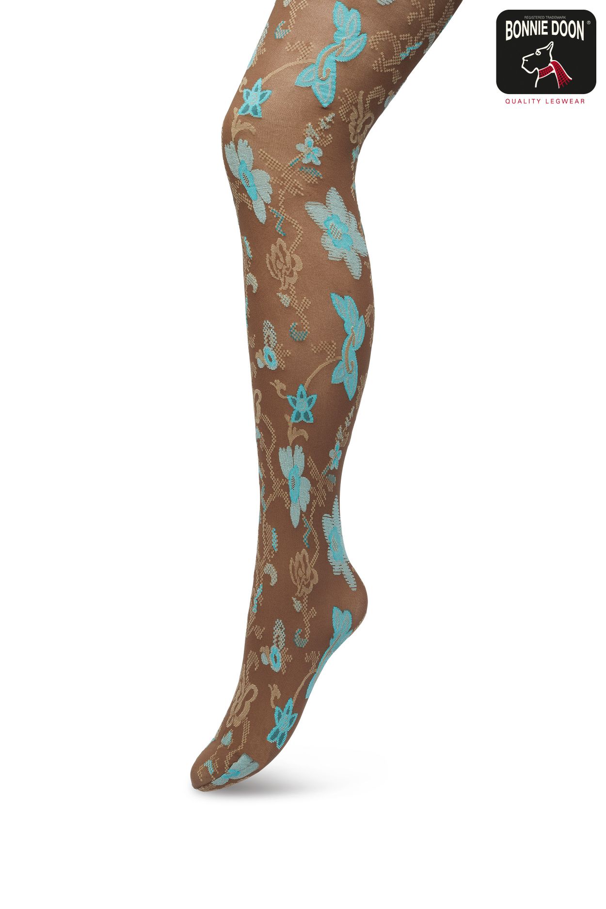 Floral Ornament Tights Bracken