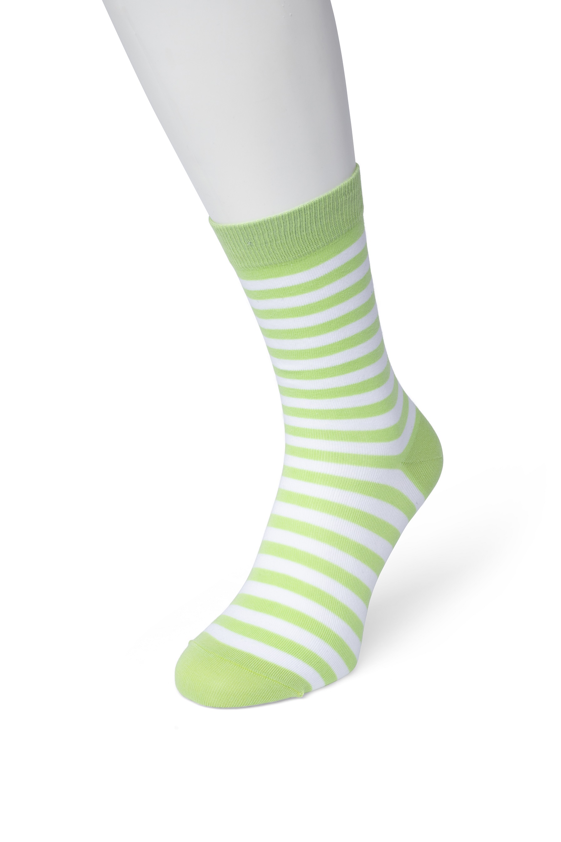 Basic Stripe Sock Dark lime