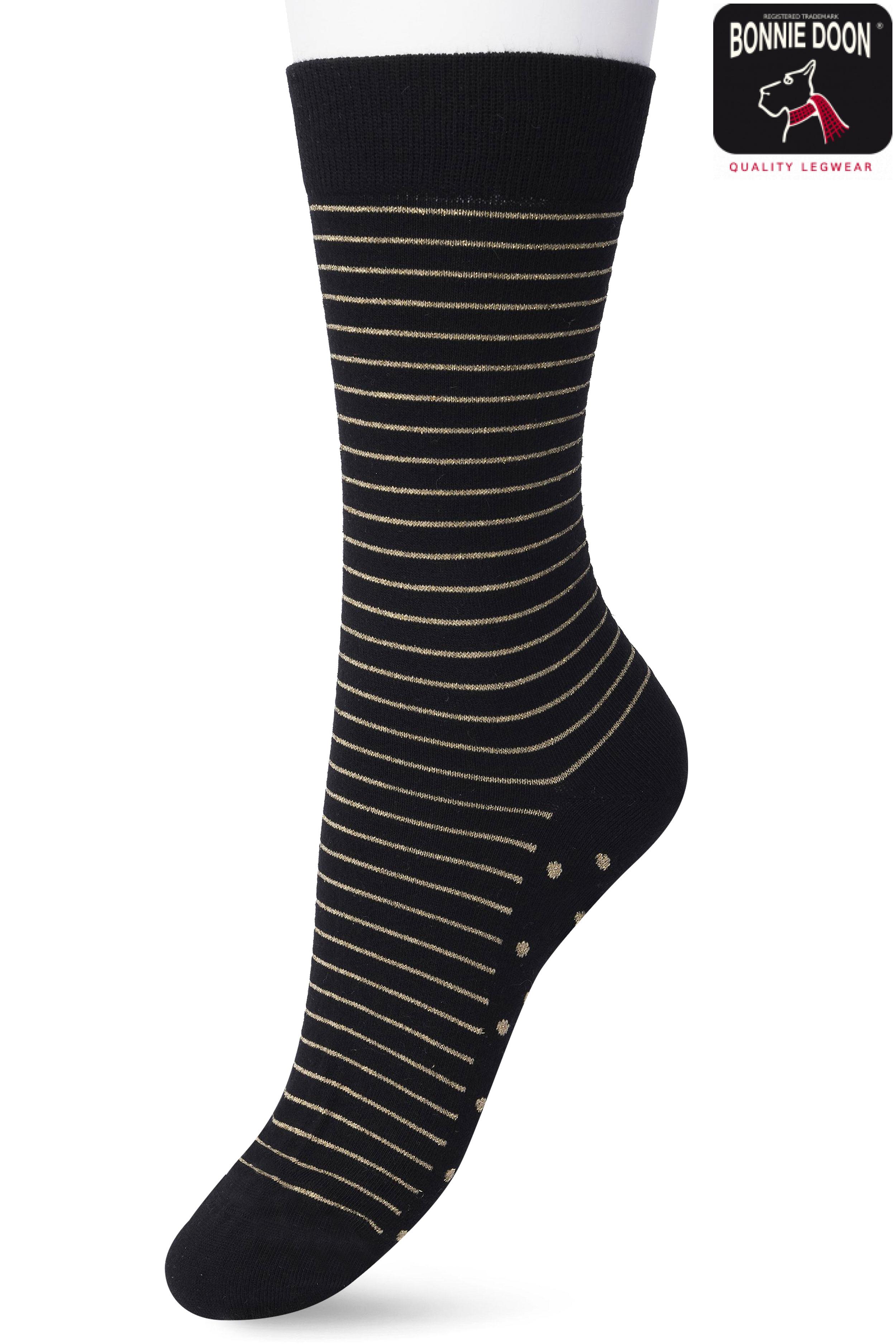 Lurex Stripe sock Black