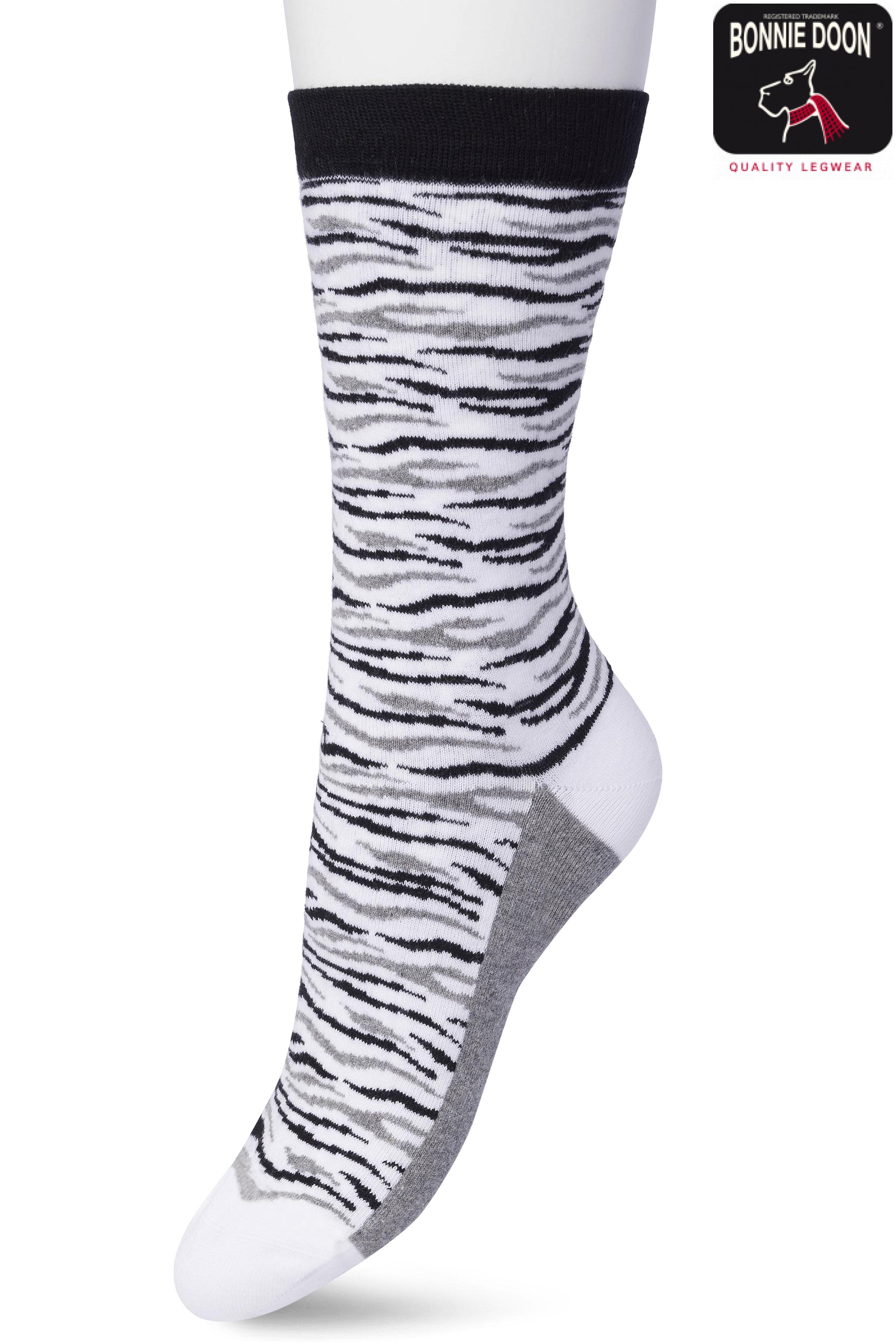 Zebra sock White