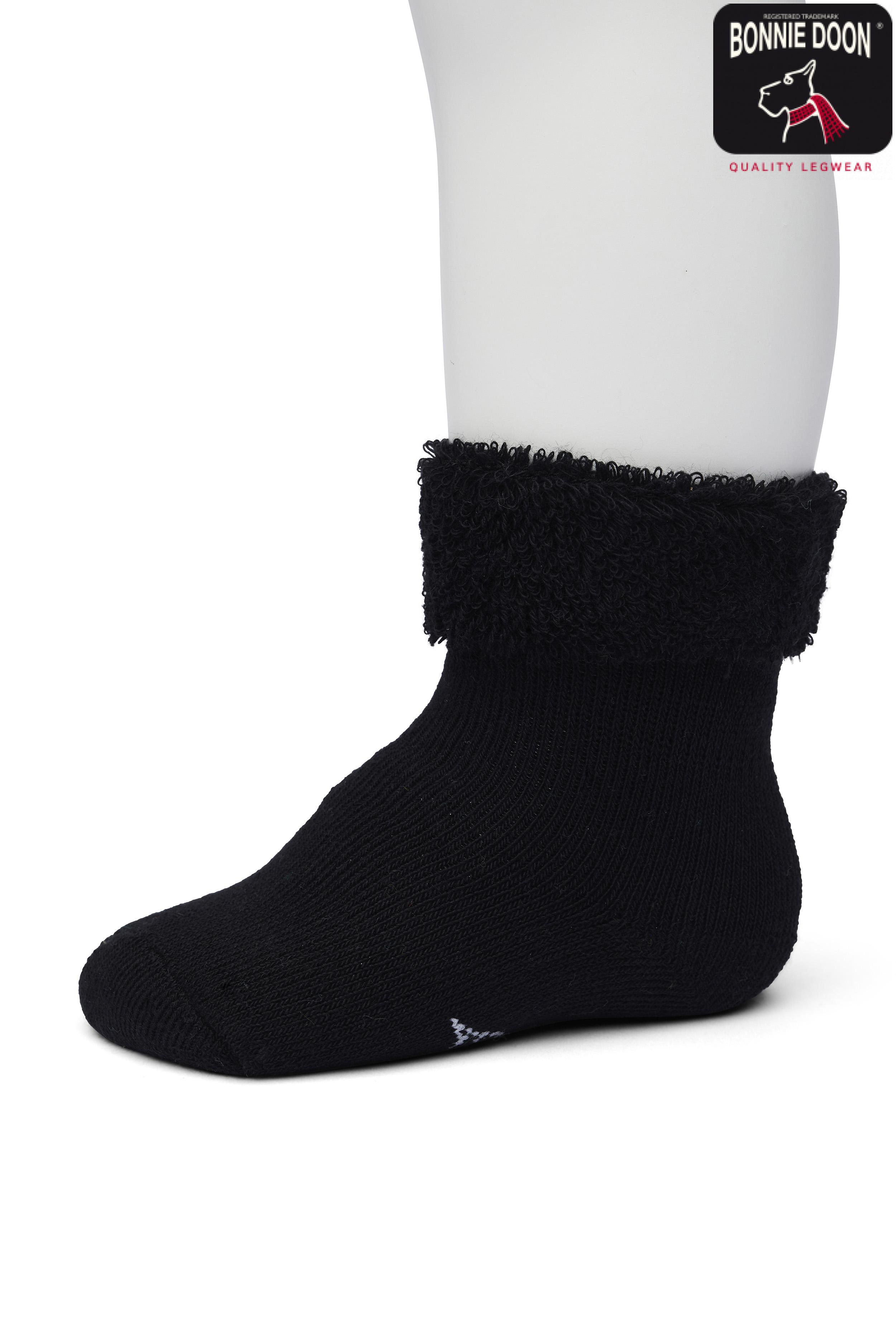 Cuffed Terry Bootie Organic Black