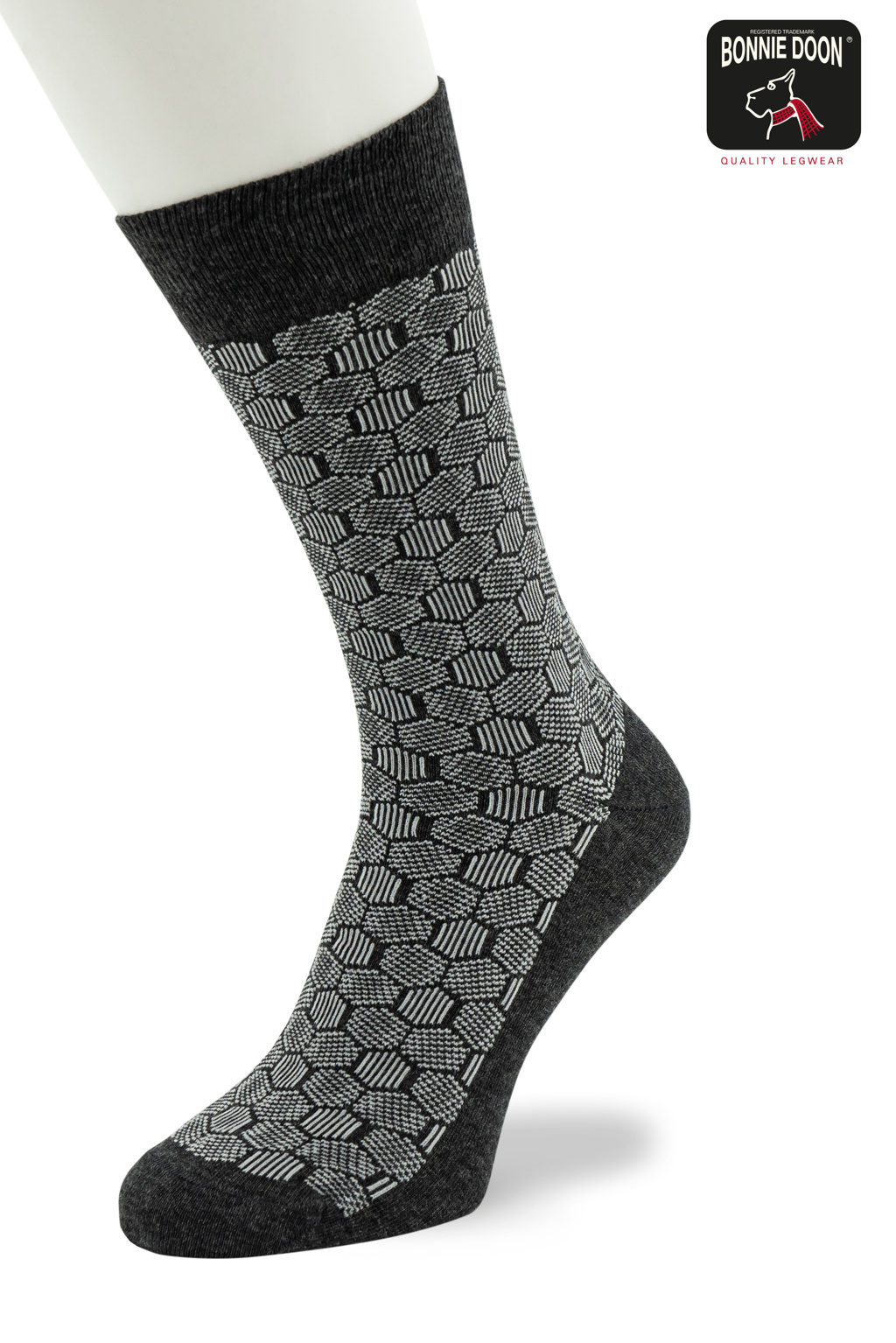 Funny Herringbone sock Anthracite heather