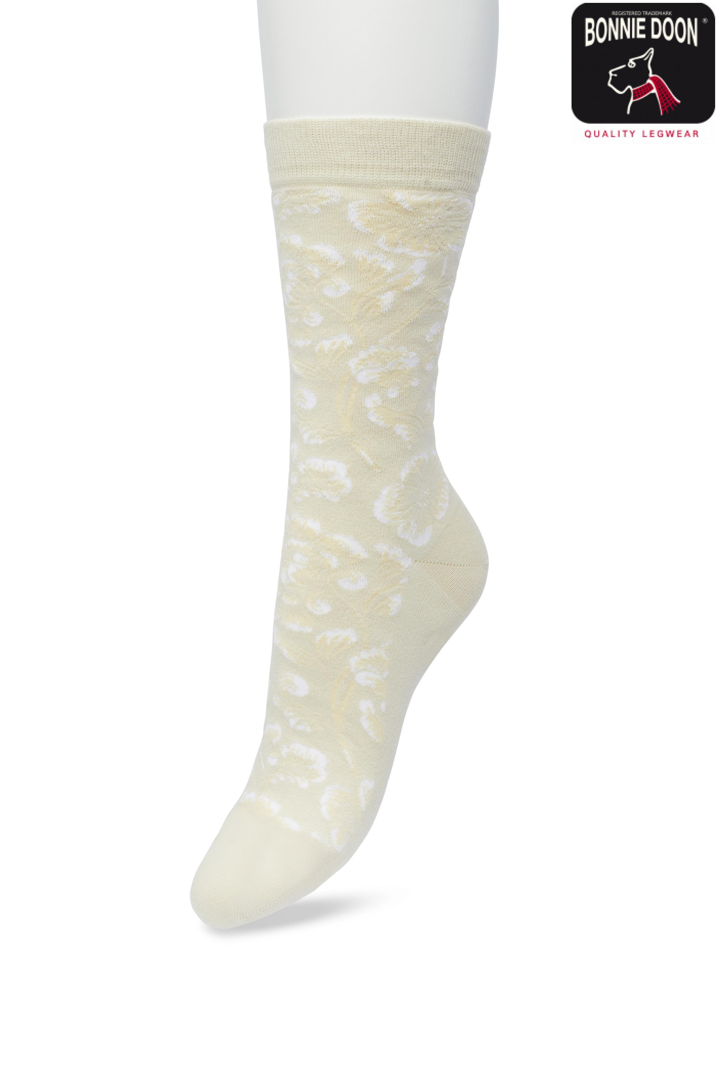 Barock Flower sock Sand