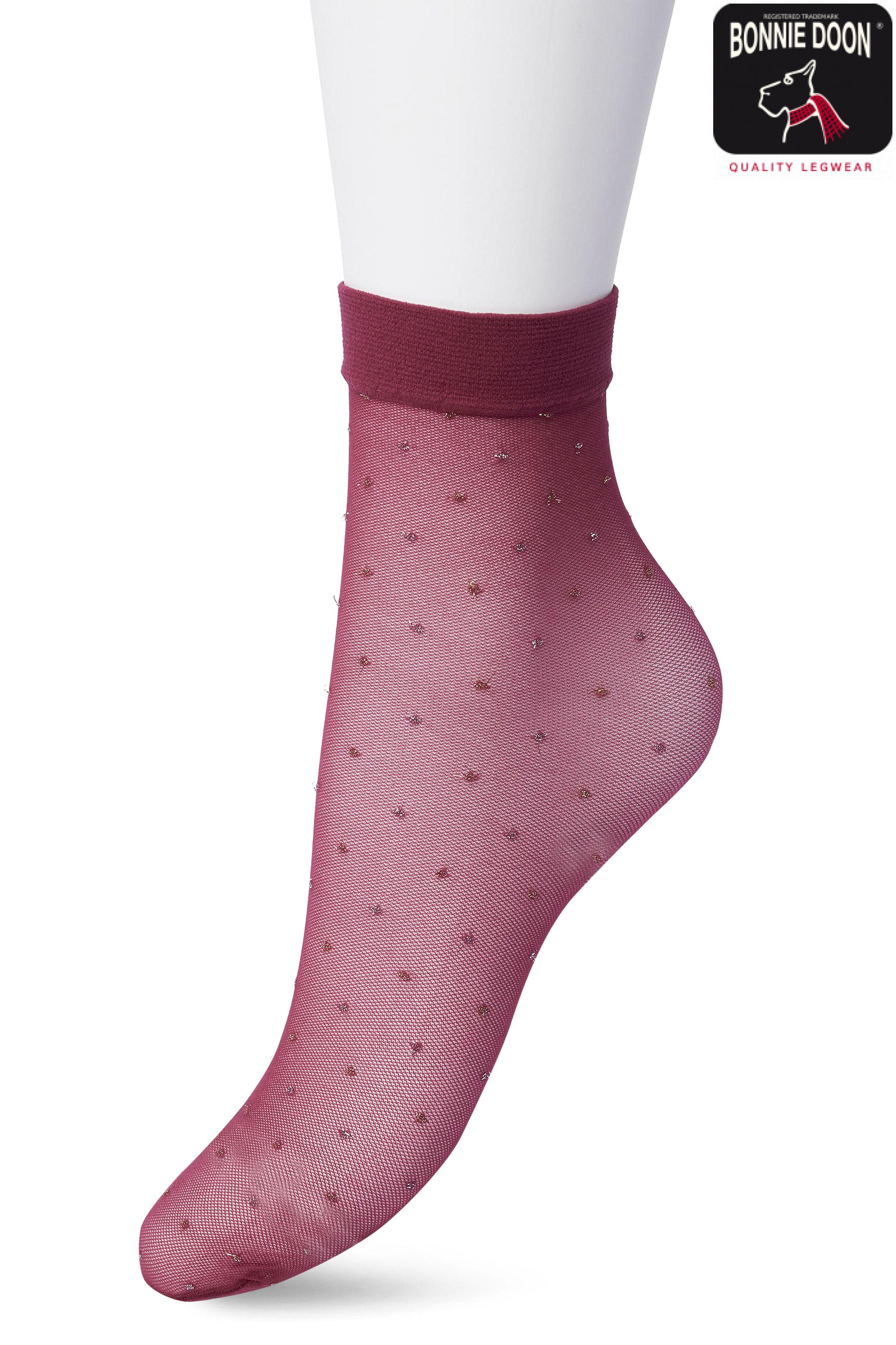 Lurex Party sock Rhododendron