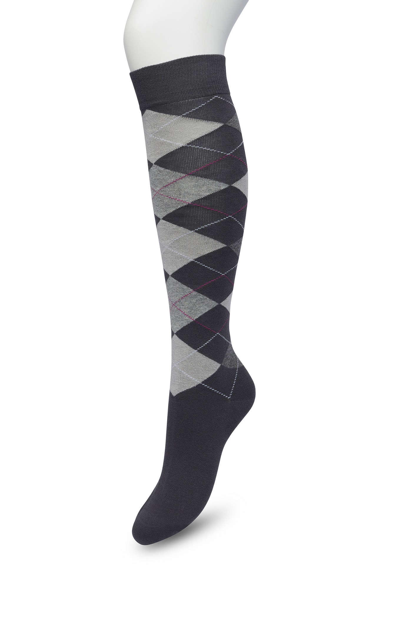Argyle knee high Grey