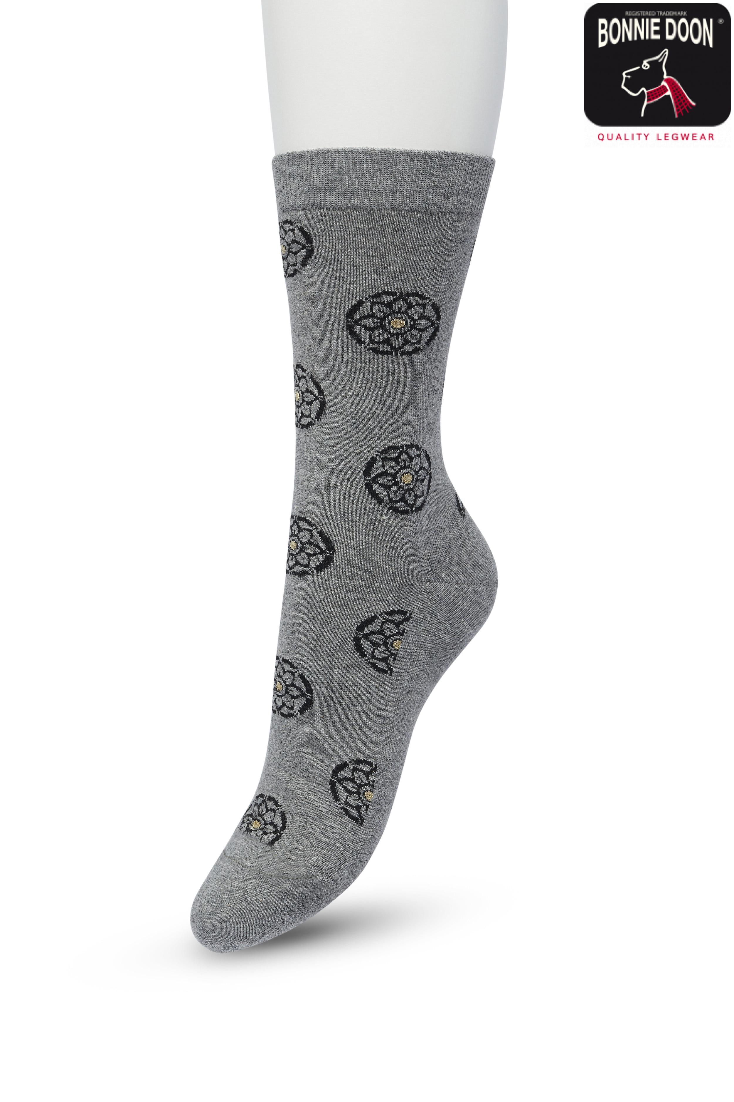 Mini Mandala Sock Grey melange