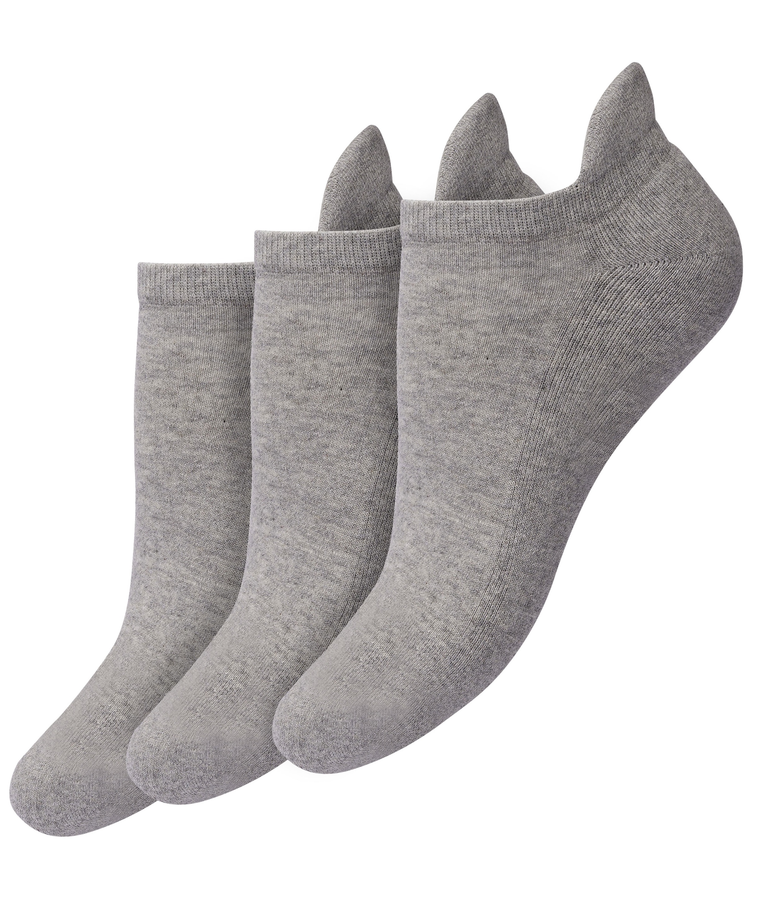 Cushion Short socks (3 paar) Light grey heather