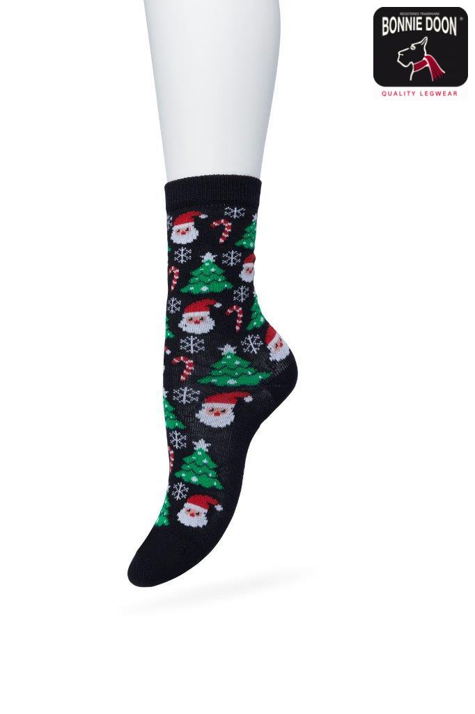 Santa socks Black