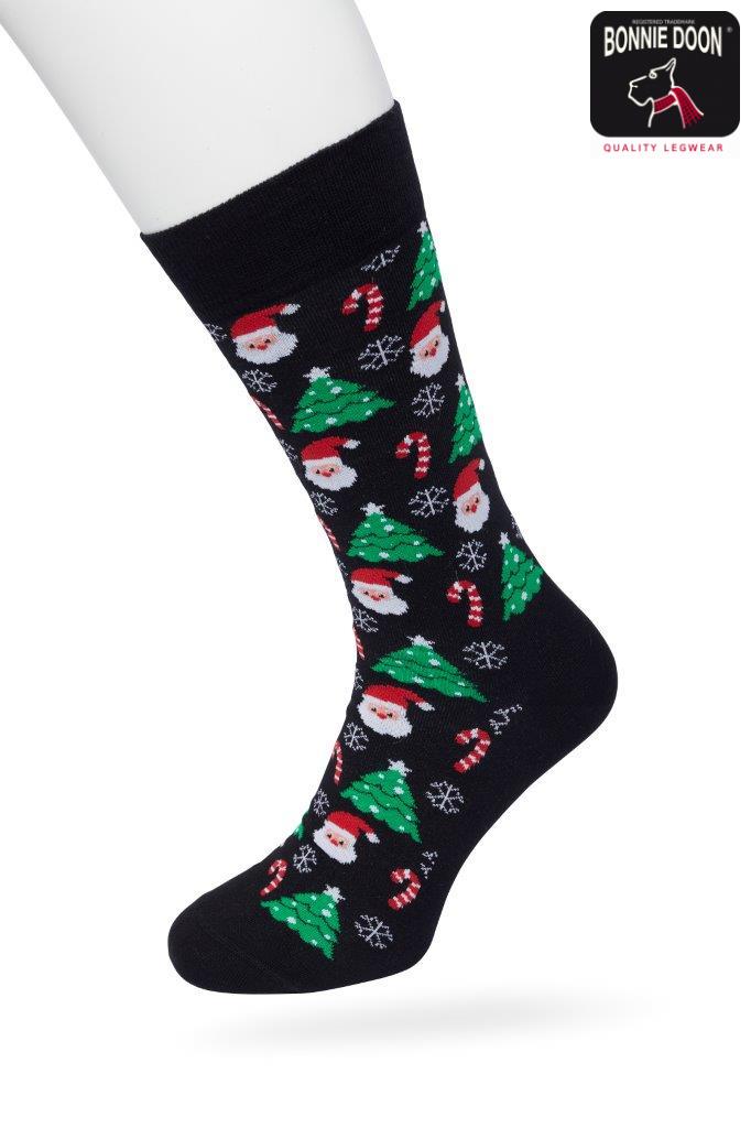 Santa socks Black