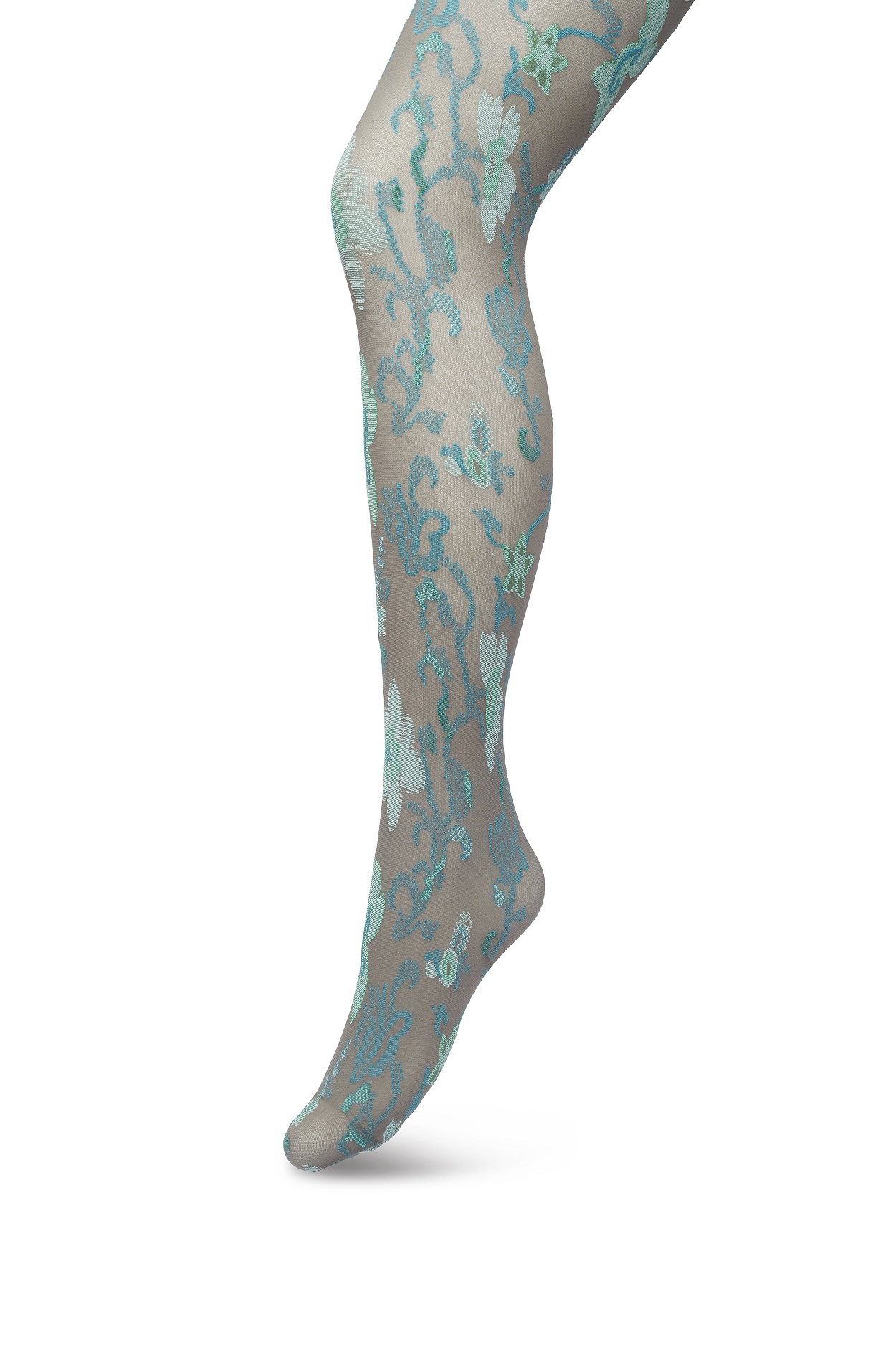 Floral Ornament Tights Grey