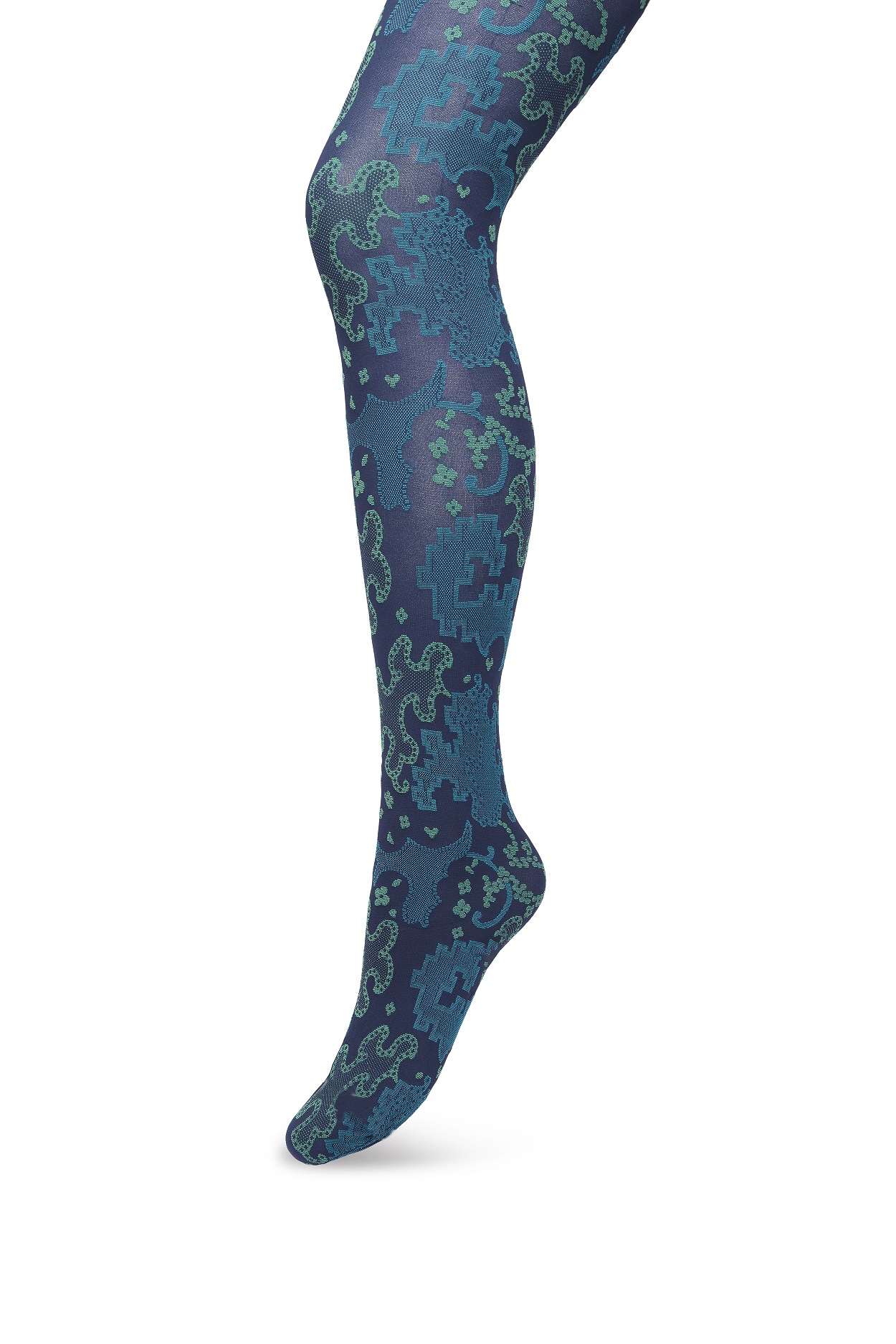 Ornament Tights Navy