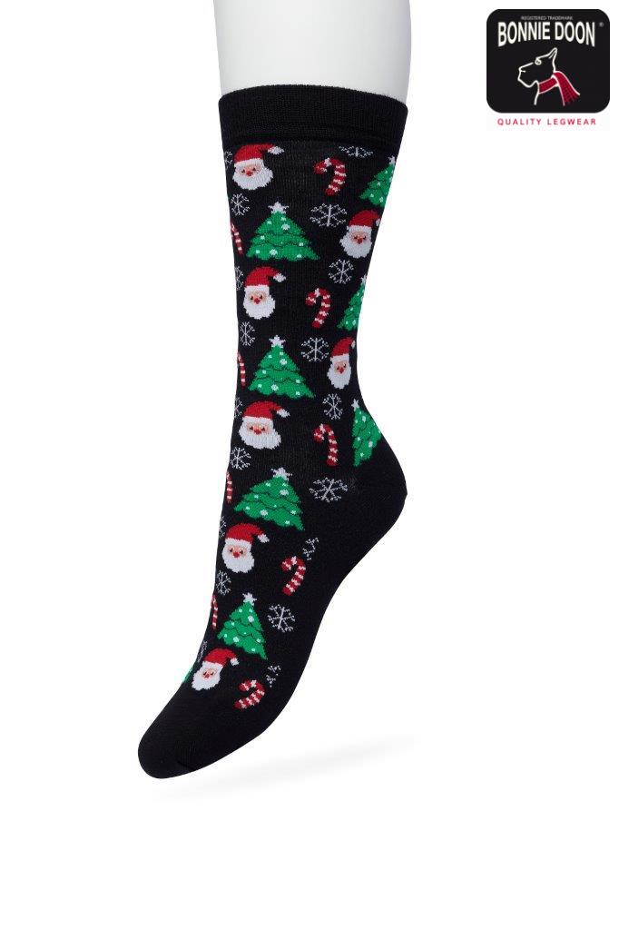 Santa socks Black