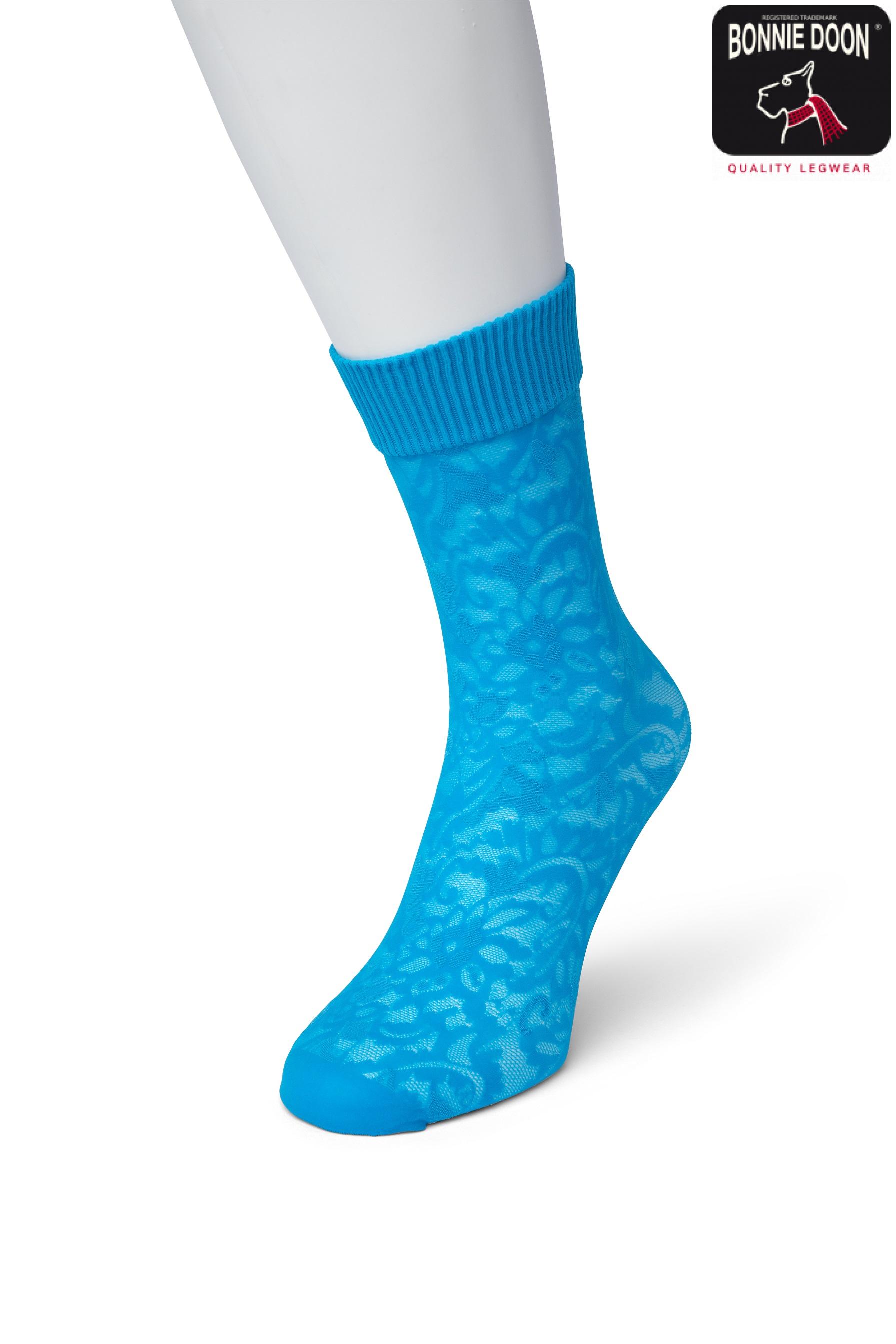 Flower sock Azure blue