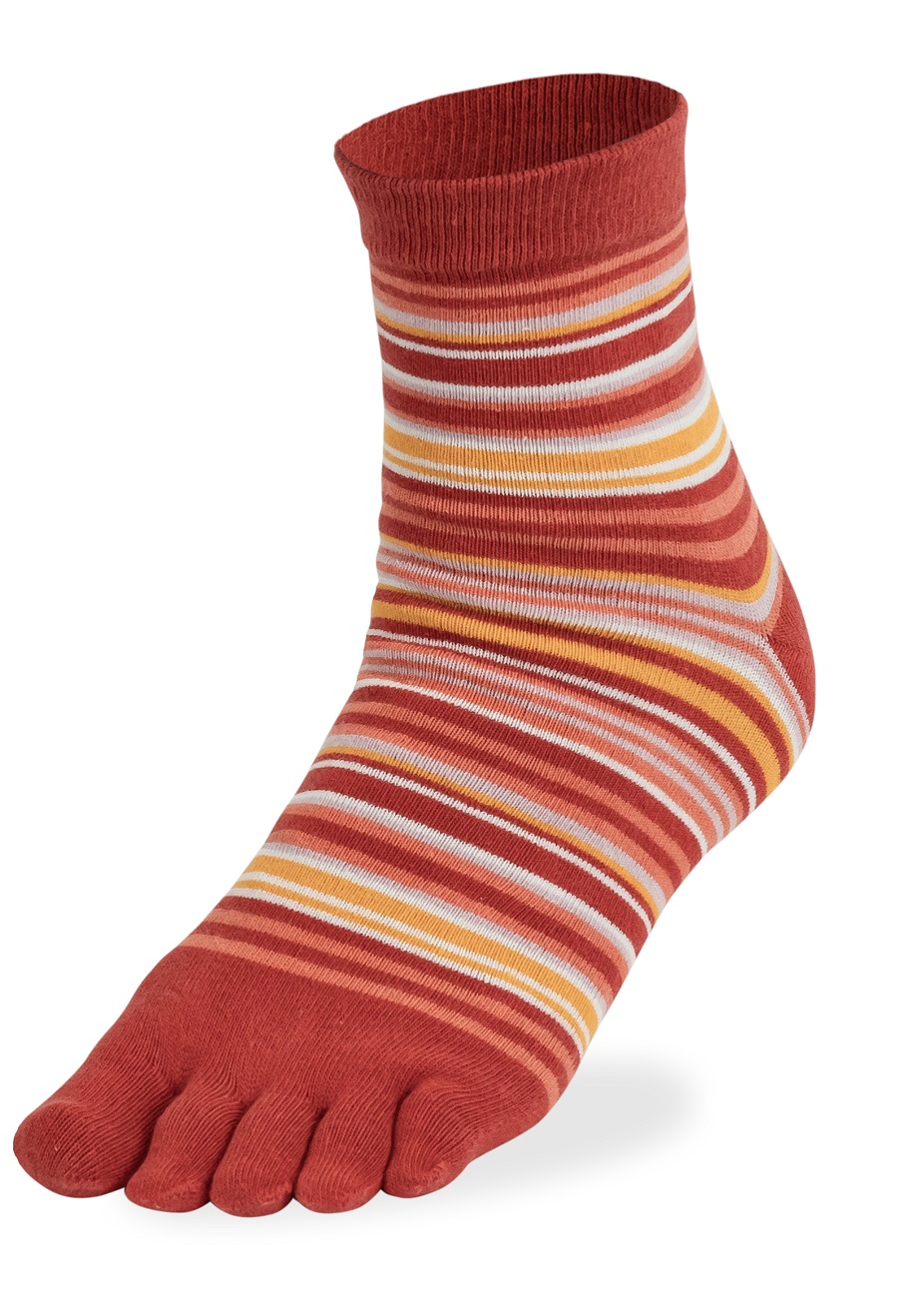 Toe sock Funky stripes Cayenne