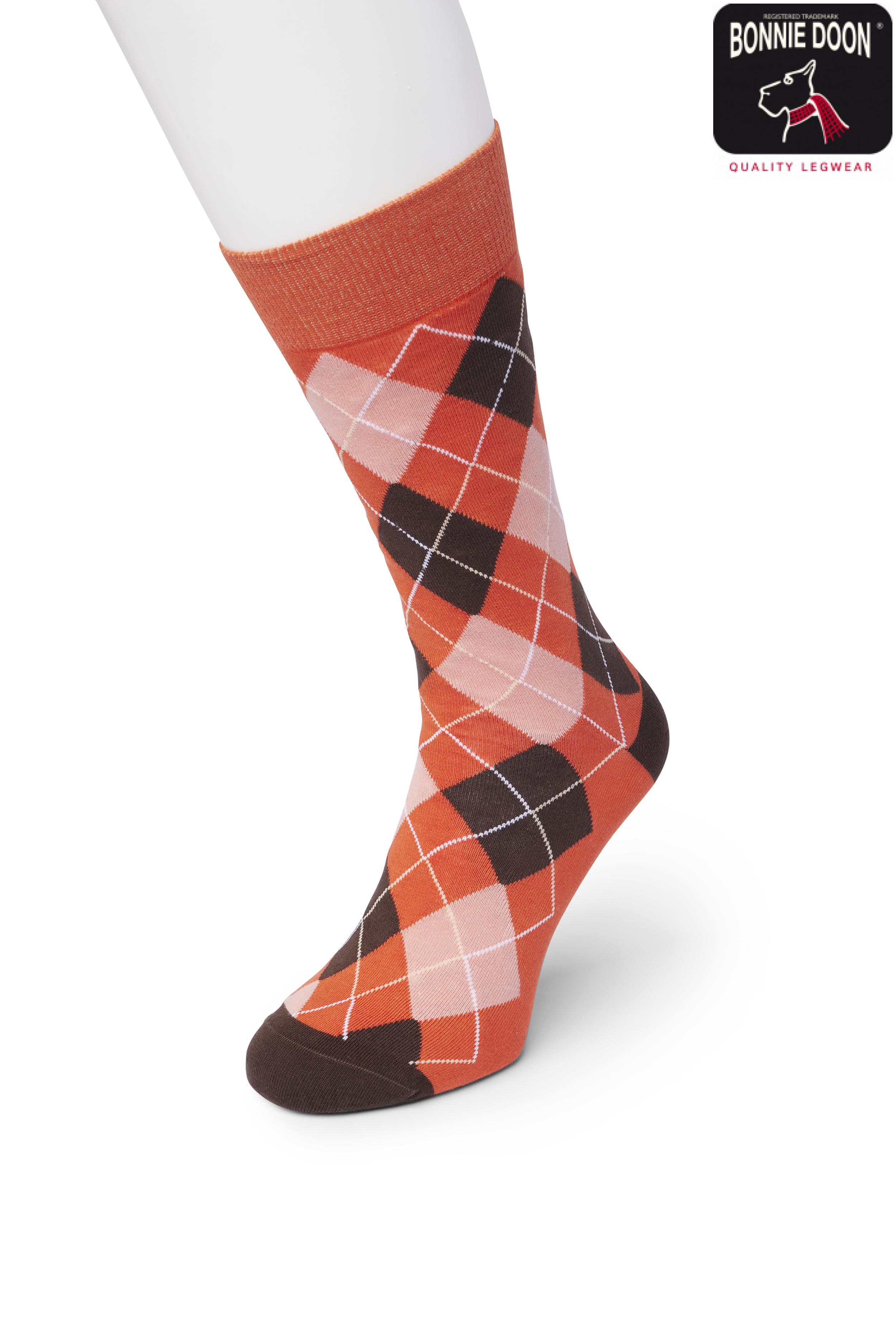 Argyle sock Burnt sienna