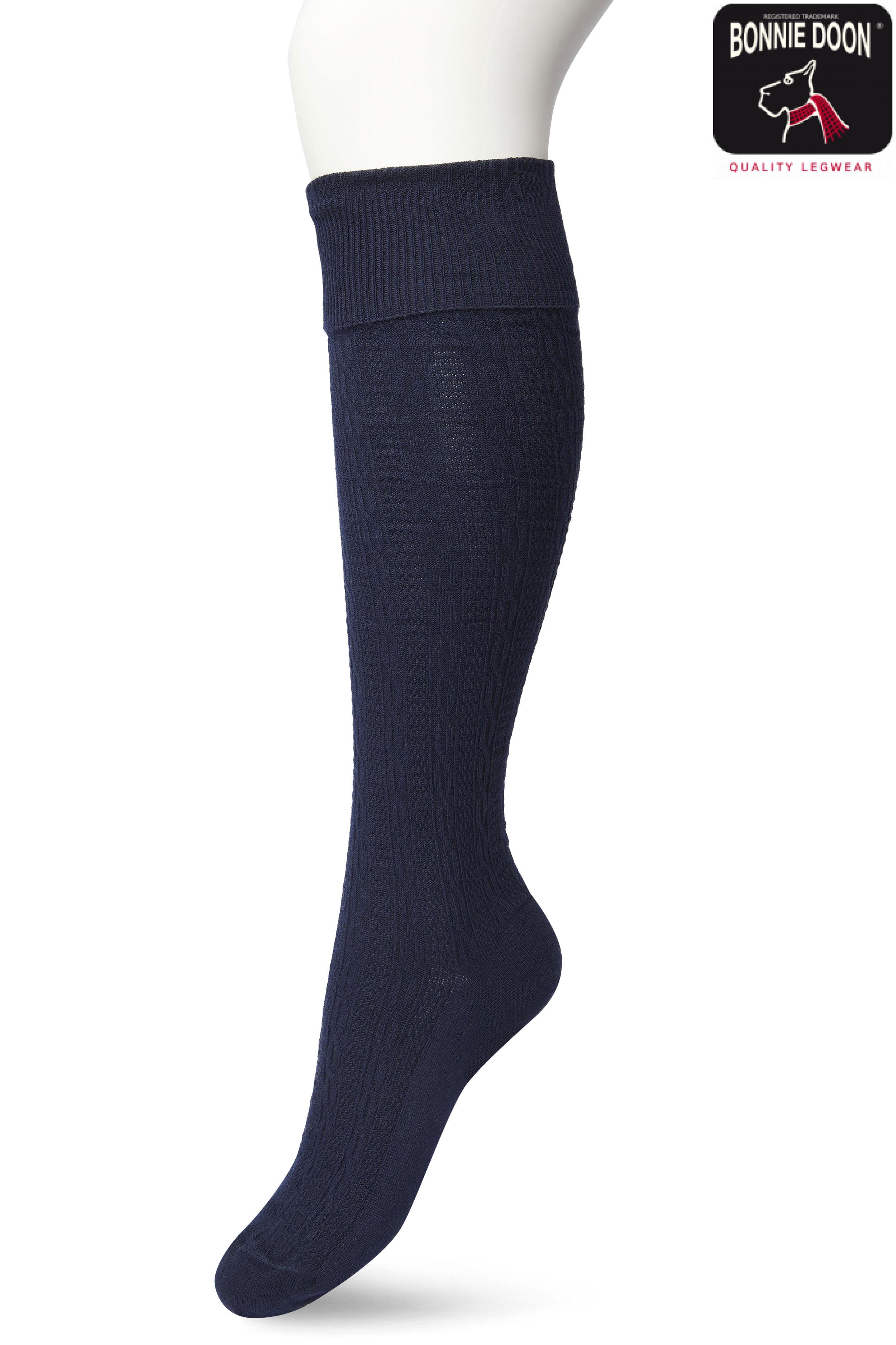 Classic Cable knee high Dark blue