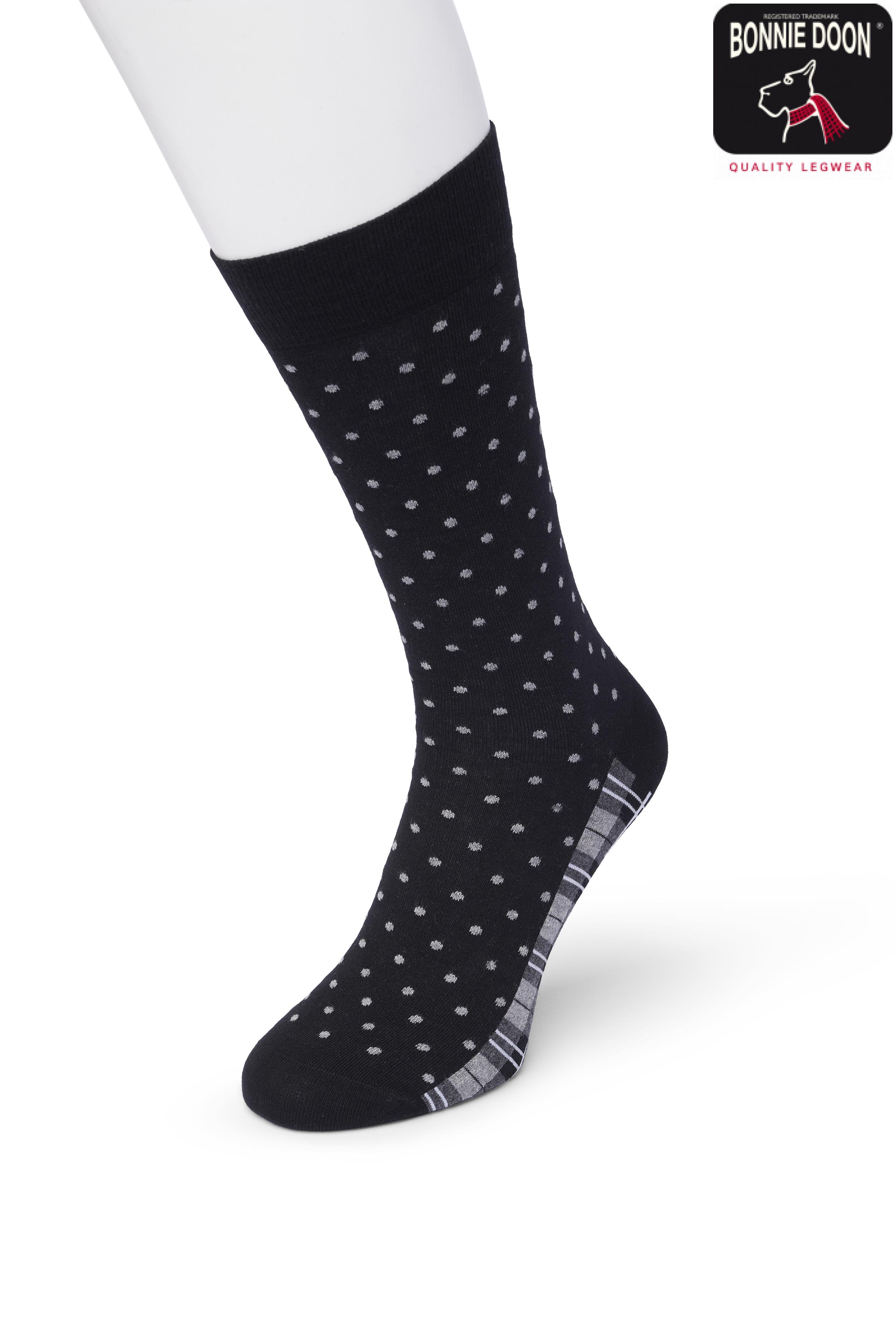 Dots & Checks sock Black