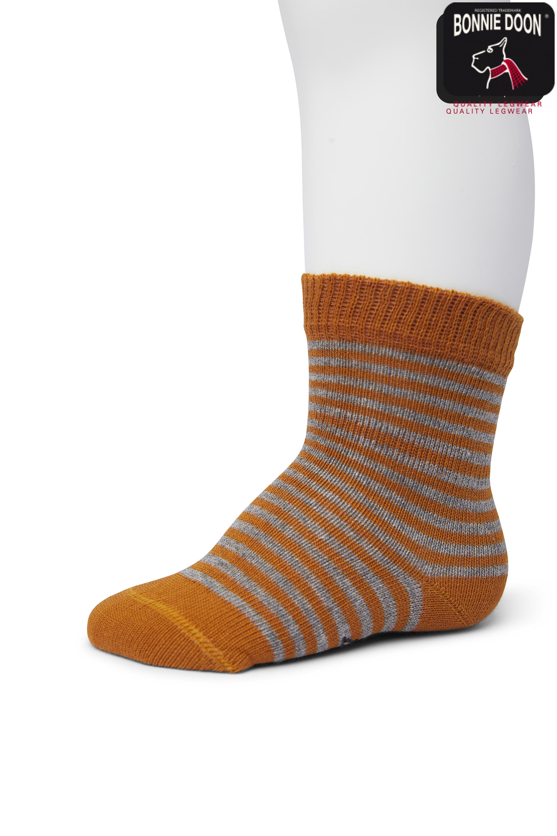 Basic Stripe sock Organic Sudan brown