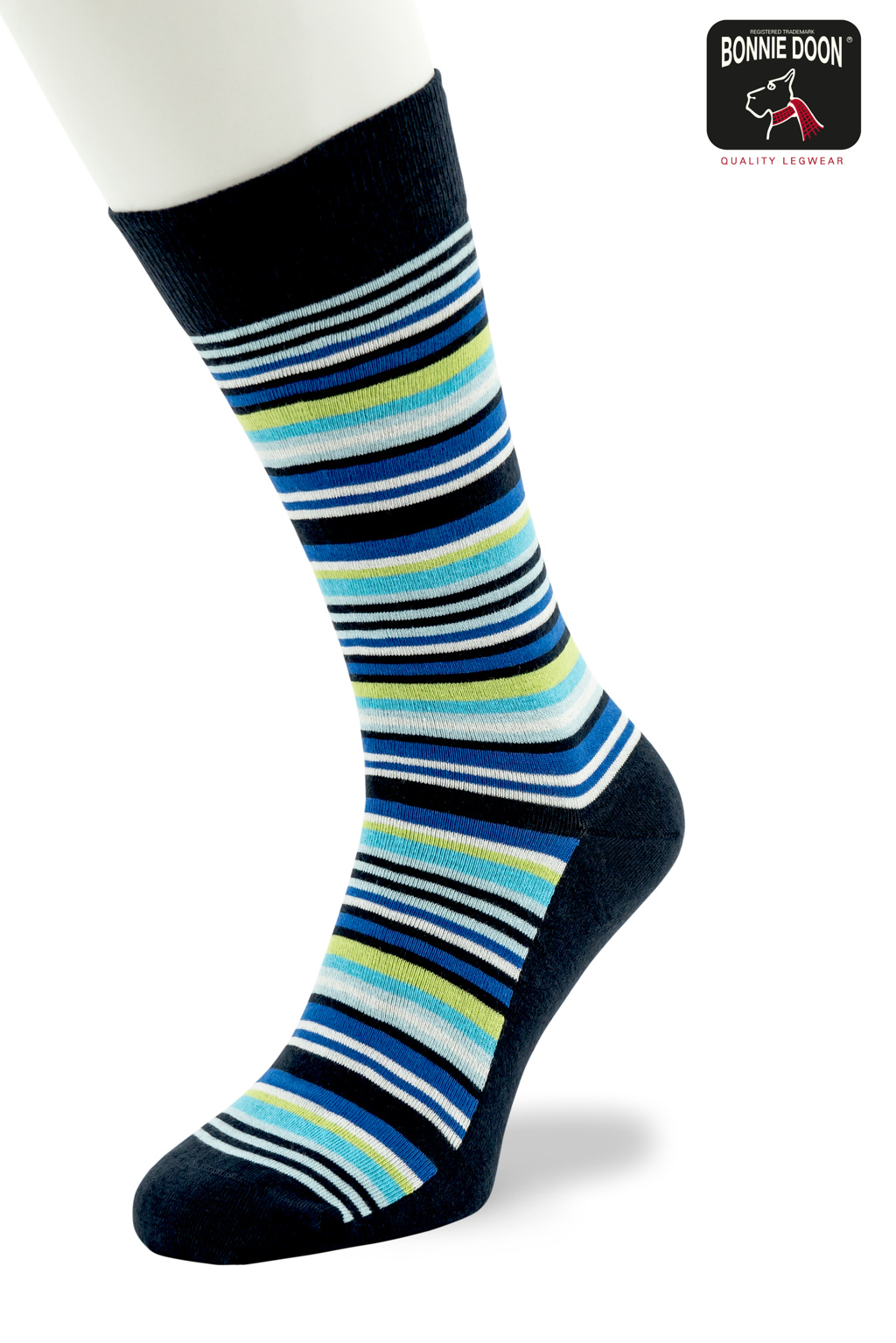 Funky Stripes sock Black iris