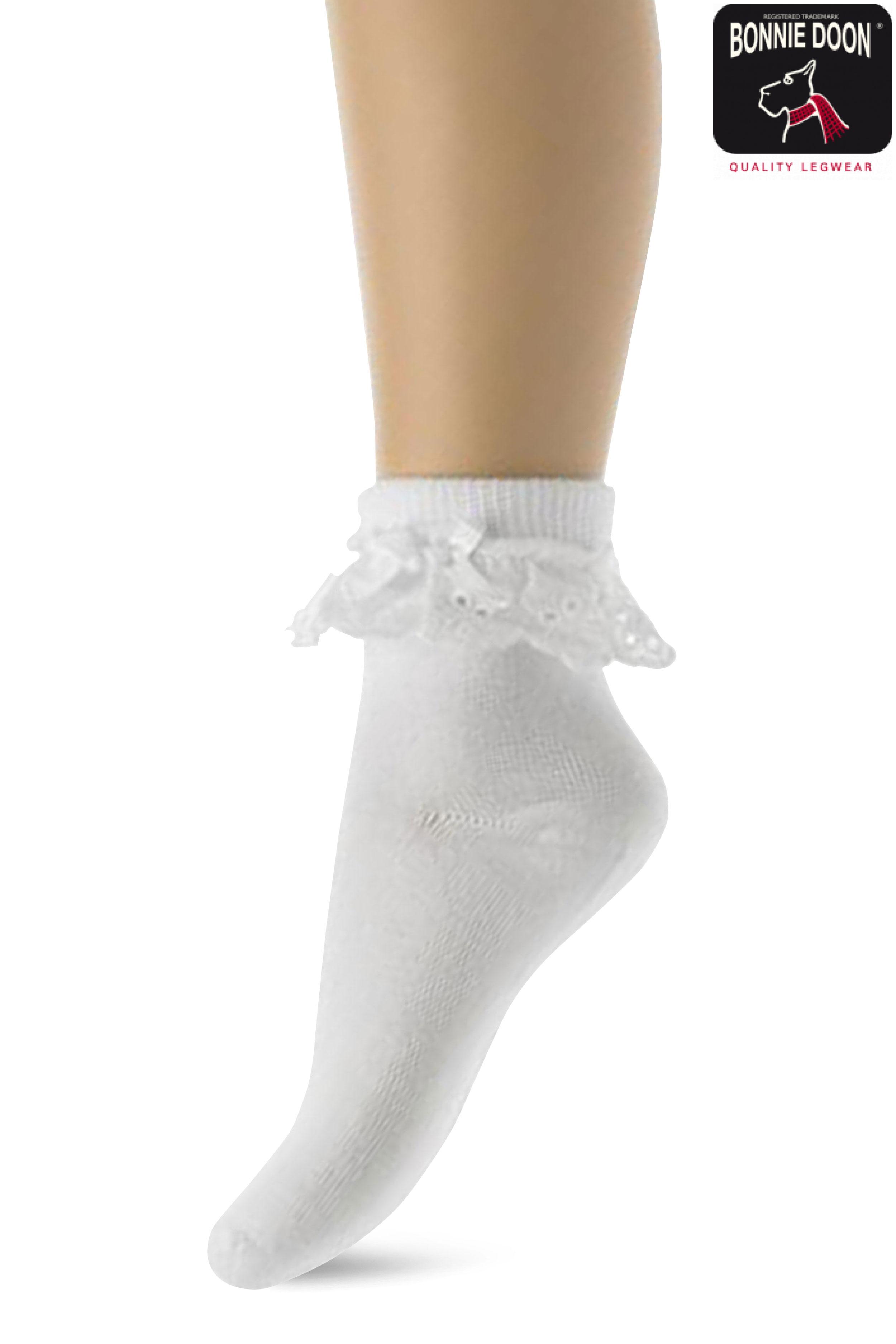 Lace Cuff Sock White